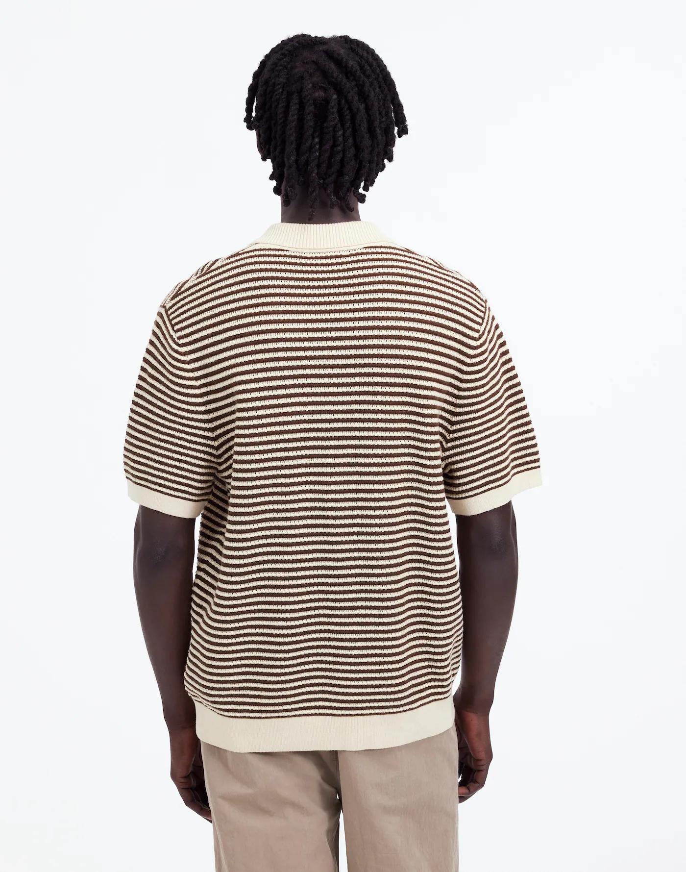 Pointelle Stitch Single-Button Sweater Polo Product Image