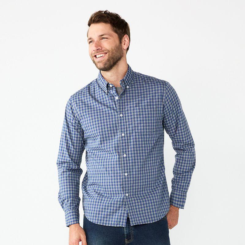 Mens Sonoma Goods For Life Long Sleeve Perfect Length Button-Down Shirt Product Image