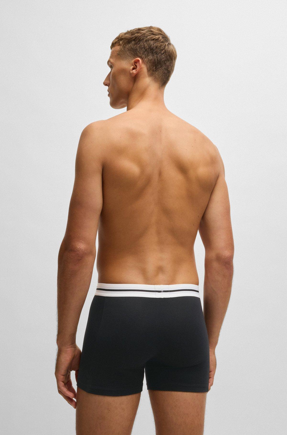 Three-pack of stretch-cotton boxer briefs with logo Product Image