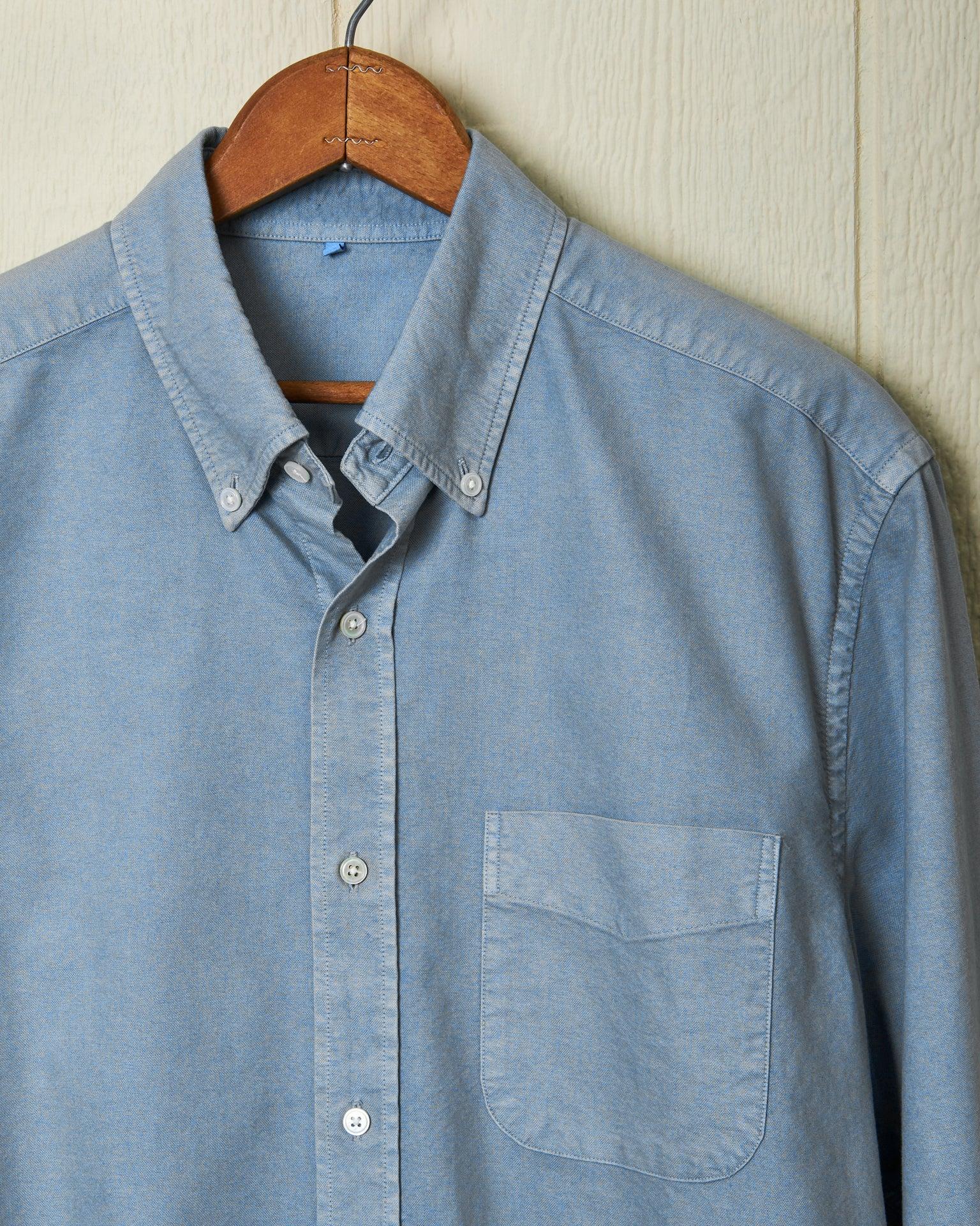 Garment Dyed Oxford Shirt in Chambray Product Image