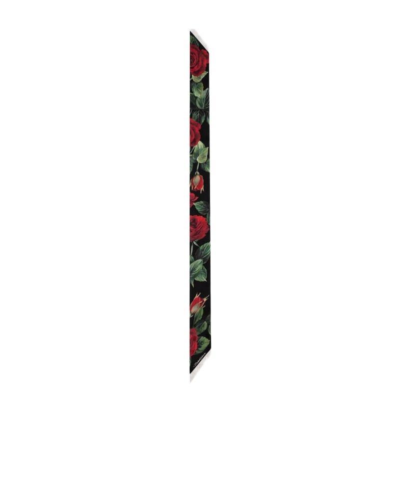 DOLCE & GABBANA Floral Print Scarf In Black Product Image