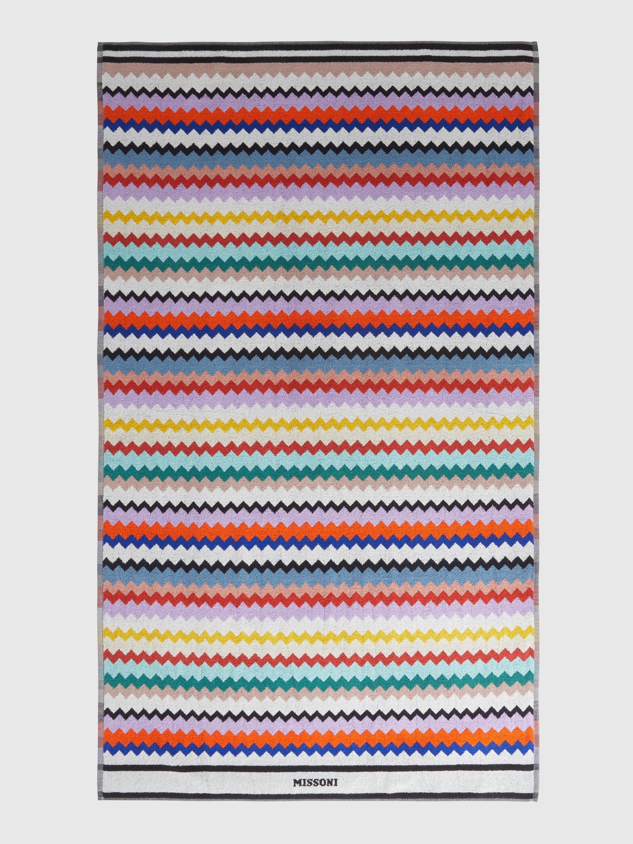 Riverbero 100x180 cm beach towel in zigzag cotton terry cloth Product Image