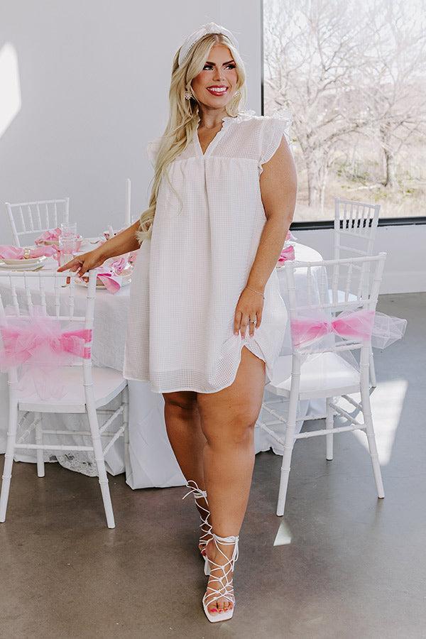 Casually Chic Shift Dress In White Curves Product Image