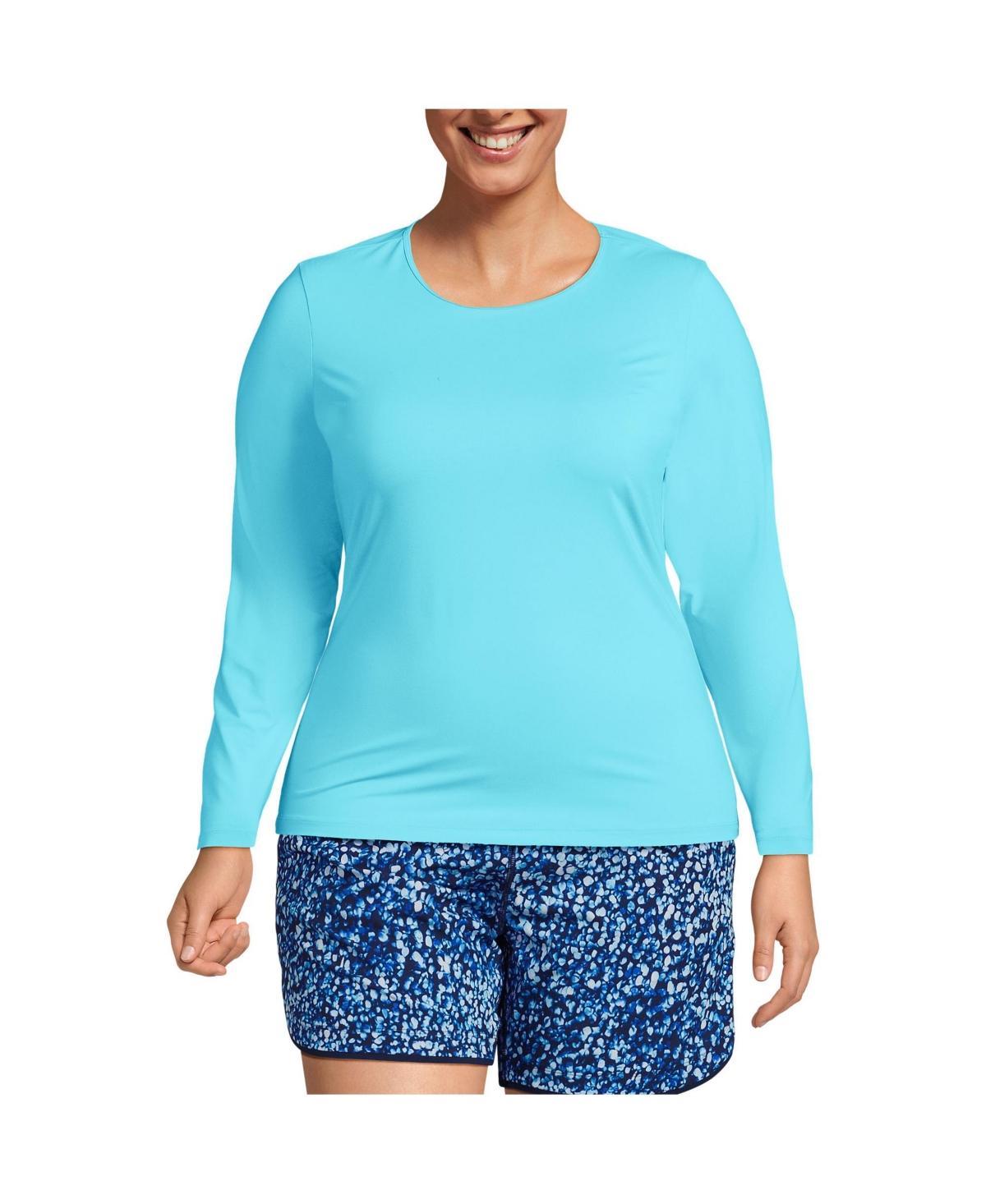 Womens Lands End UPF 50 Long Sleeve Rash Guard Product Image