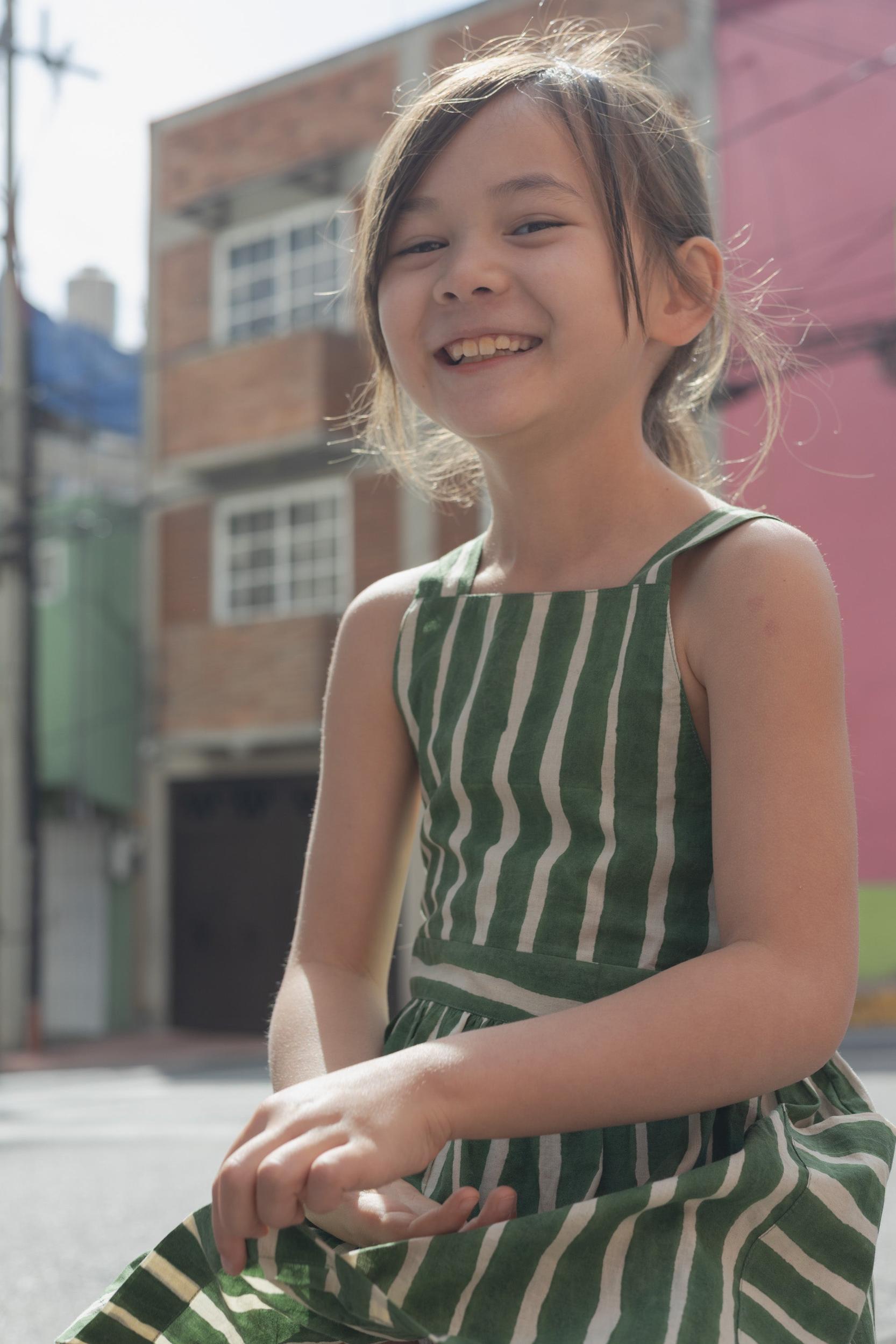 Green Striped Cali Dress Product Image