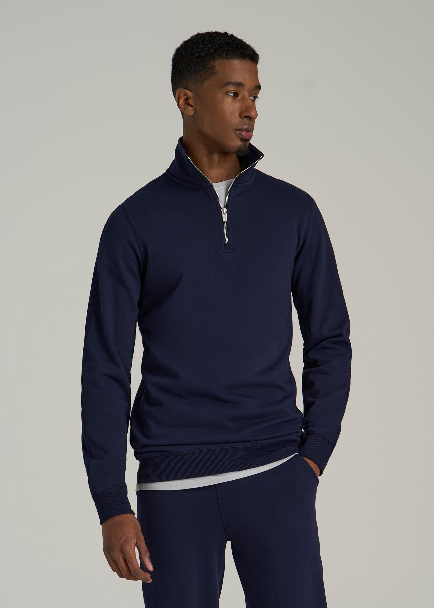 Wearever 2.0 French Terry Quarter-Zip Sweatshirt for Tall Men in Evening Blue Male Product Image