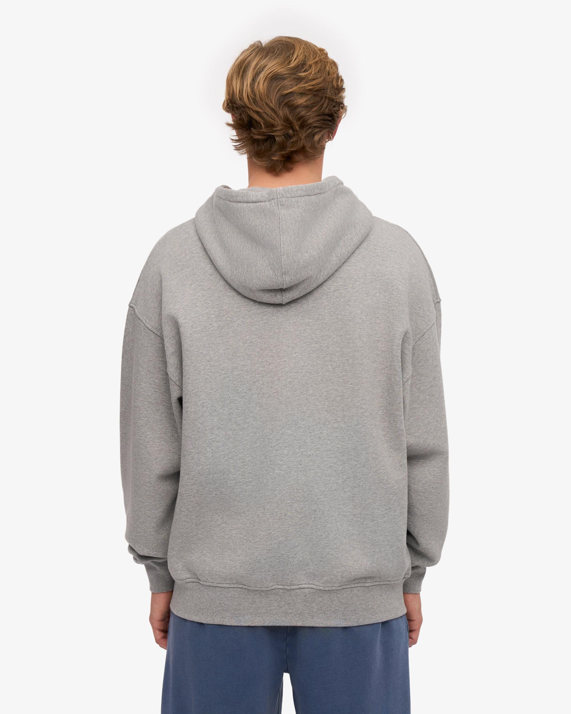 Organic Oversized Zip Hood - Heather Grey Product Image