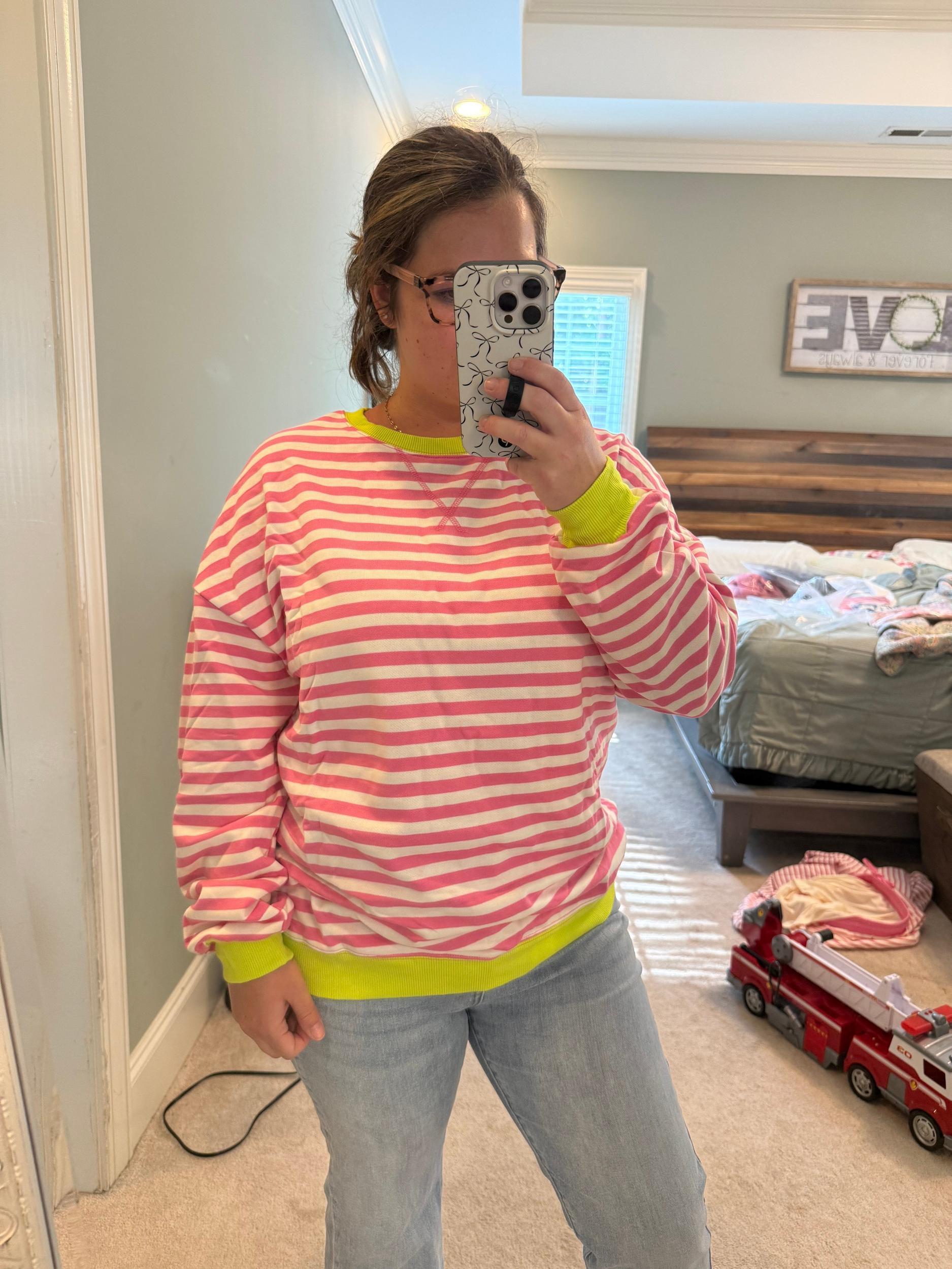 Pink Stripe Top- IN STOCK Product Image