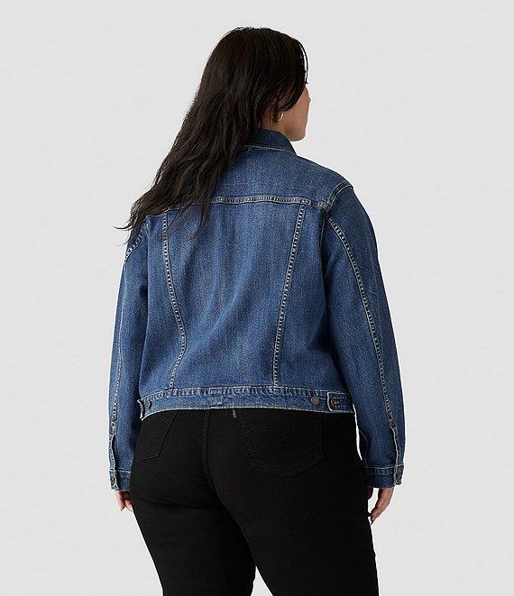 Levi's® Plus Size Point Collar Long Sleeve Original Trucker Denim Jacket Product Image