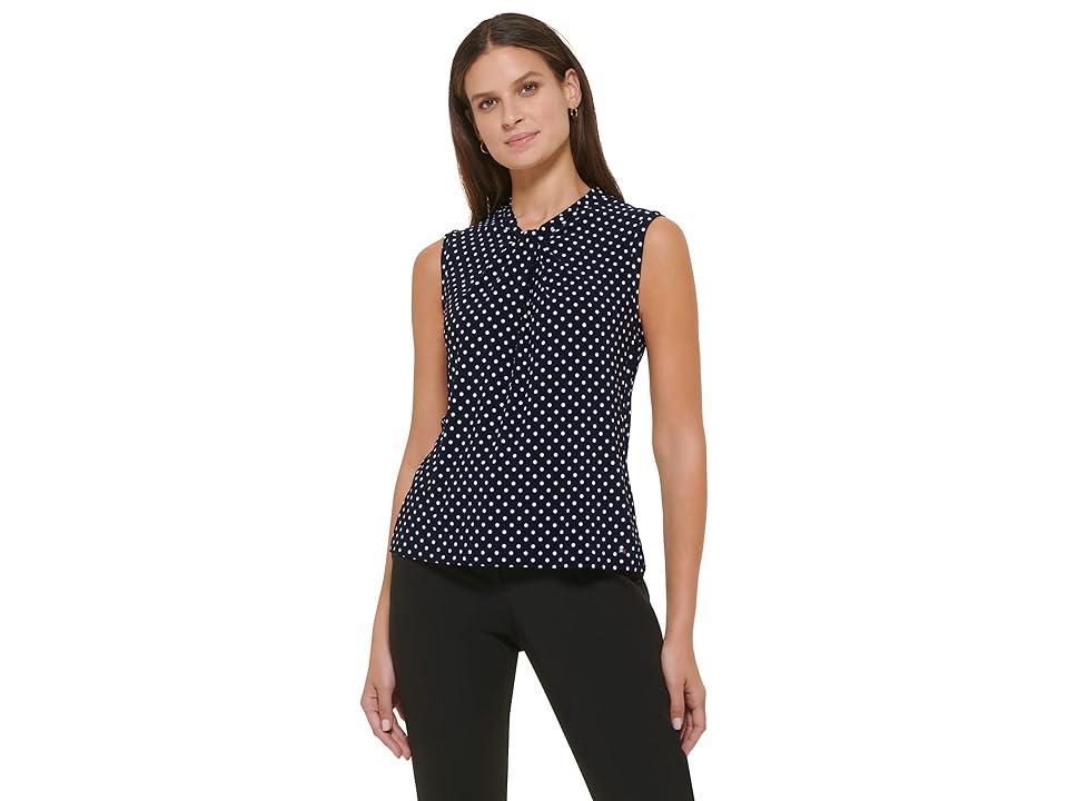 Tommy Hilfiger Womens Knot-Neck Top Product Image