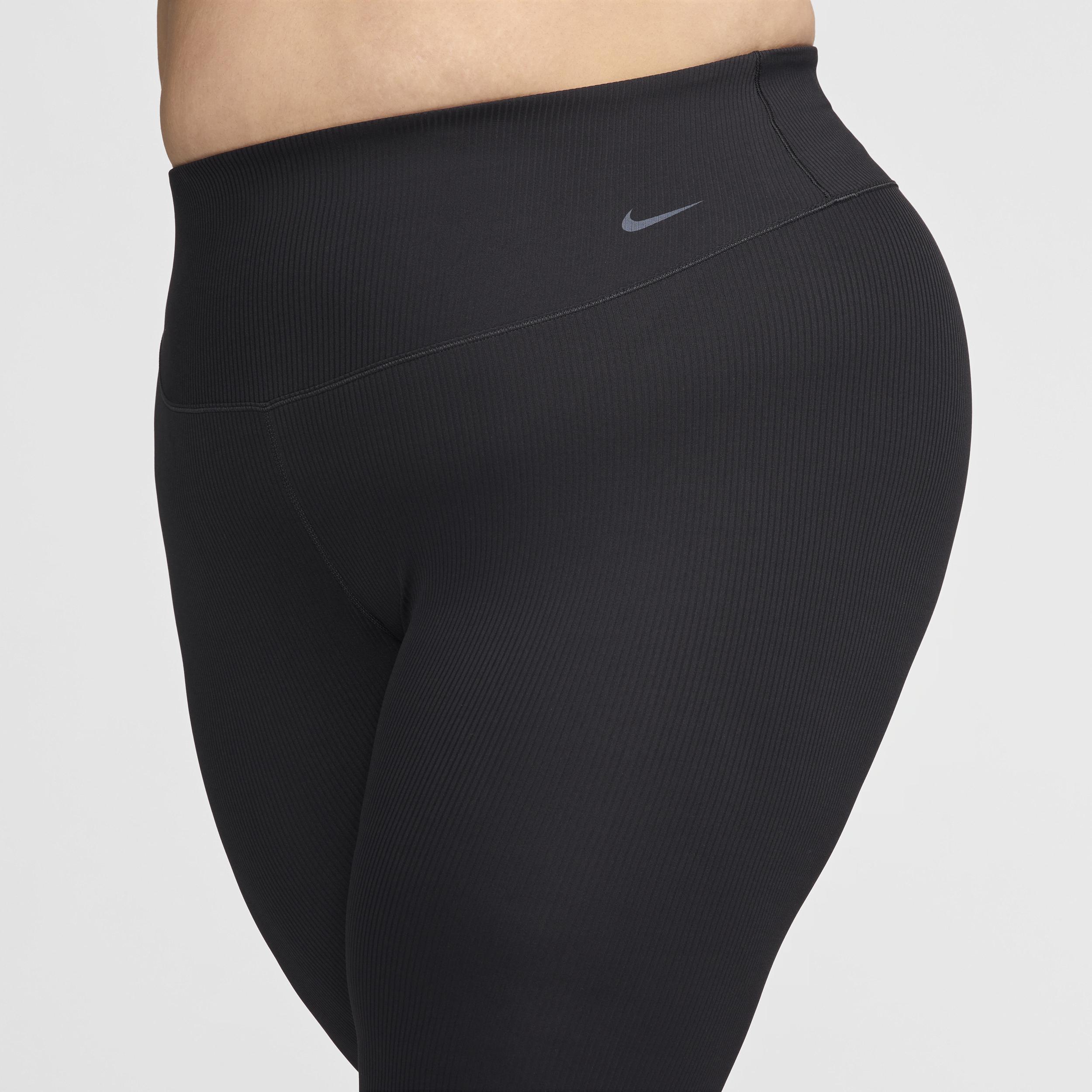 Nike Zenvy Rib Women's Gentle-Support High-Waisted 7/8 Leggings (Plus Size) Product Image