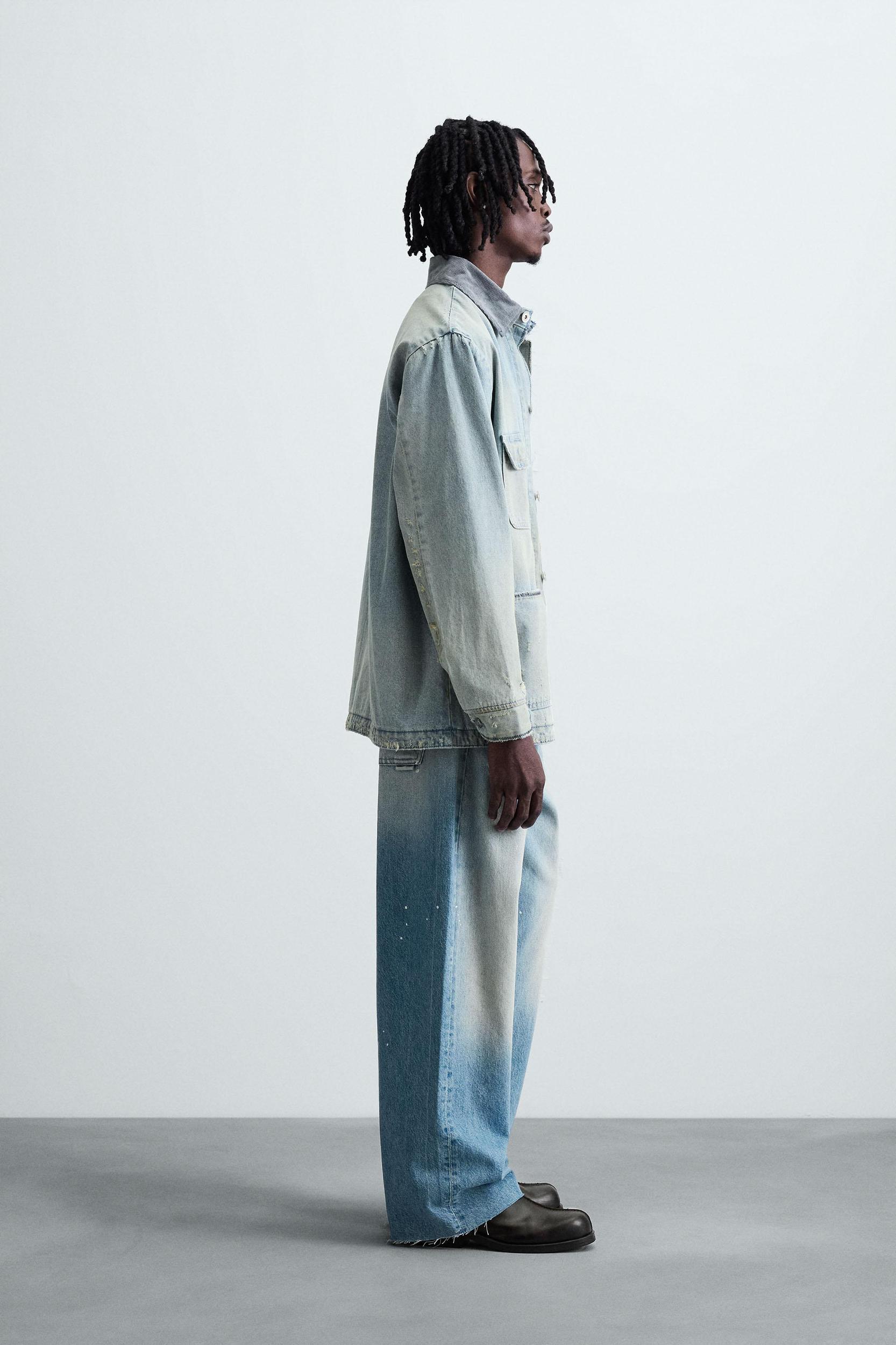 VINTAGE WASHED DENIM OVERSHIRT Product Image