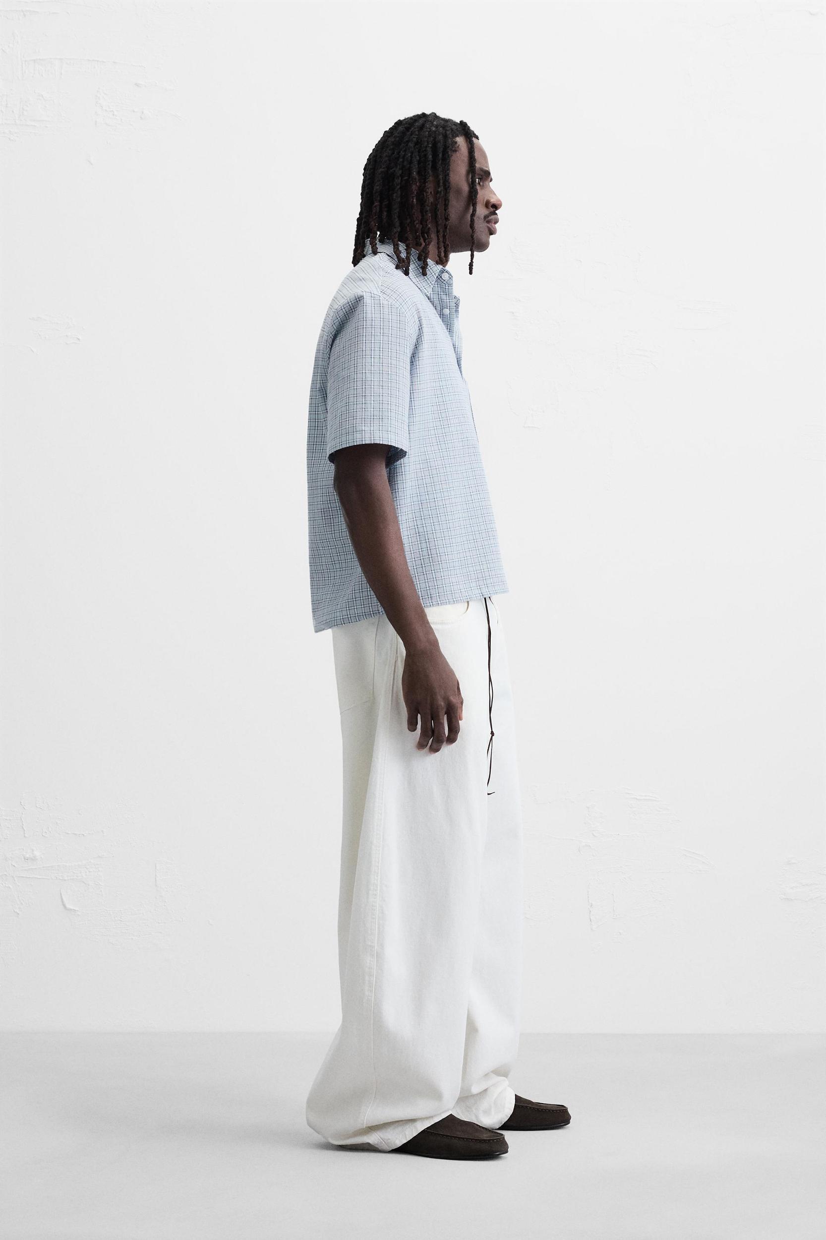 RELAXED FIT PLAID SHIRT Product Image