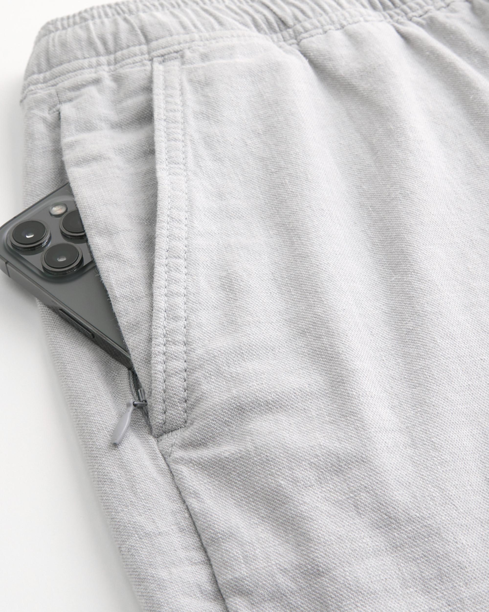 Linen-Blend Pull-On Shorts 7" Product Image