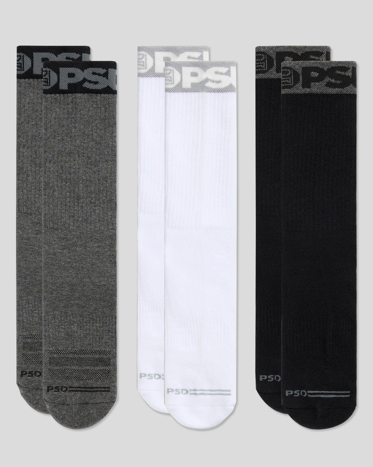 3 Pack - Band Crew - Grey/White/Black Male Product Image