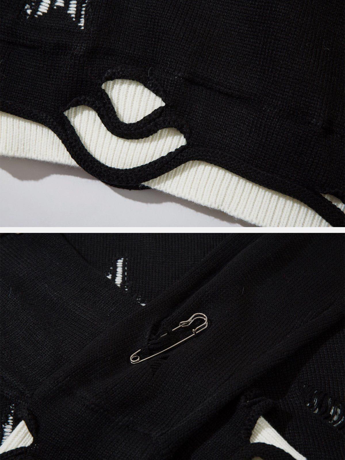 Aelfric Eden Distressed Cut Out Star Sweater Product Image