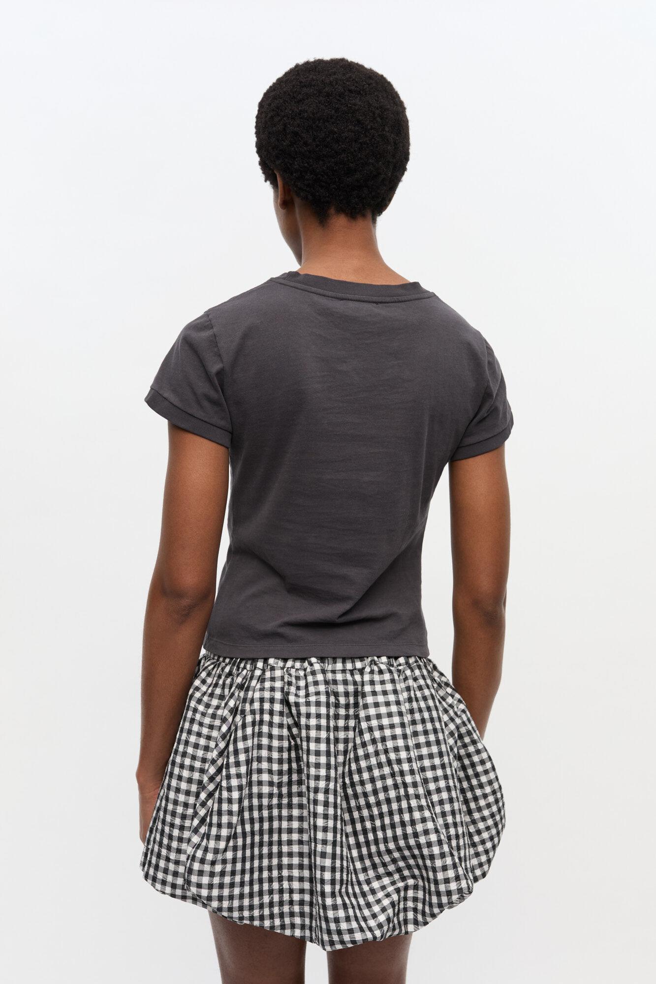 Black Poodle Cropped T-shirt Product Image