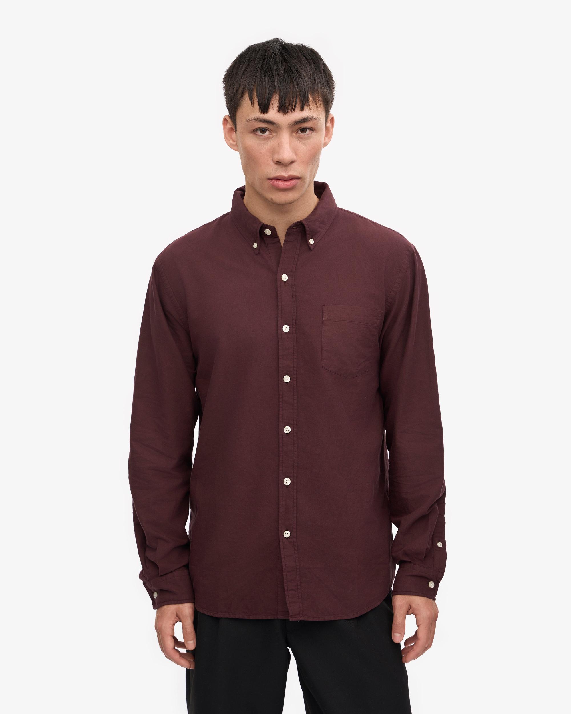Organic Button Down Shirt - Navy Blue Product Image