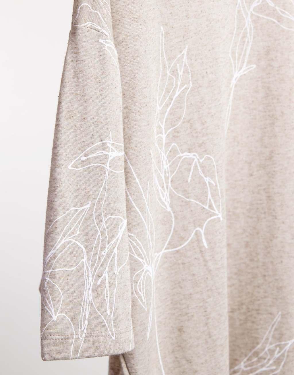 ASOS DESIGN oversized T-shirt in stone with all over line print Product Image