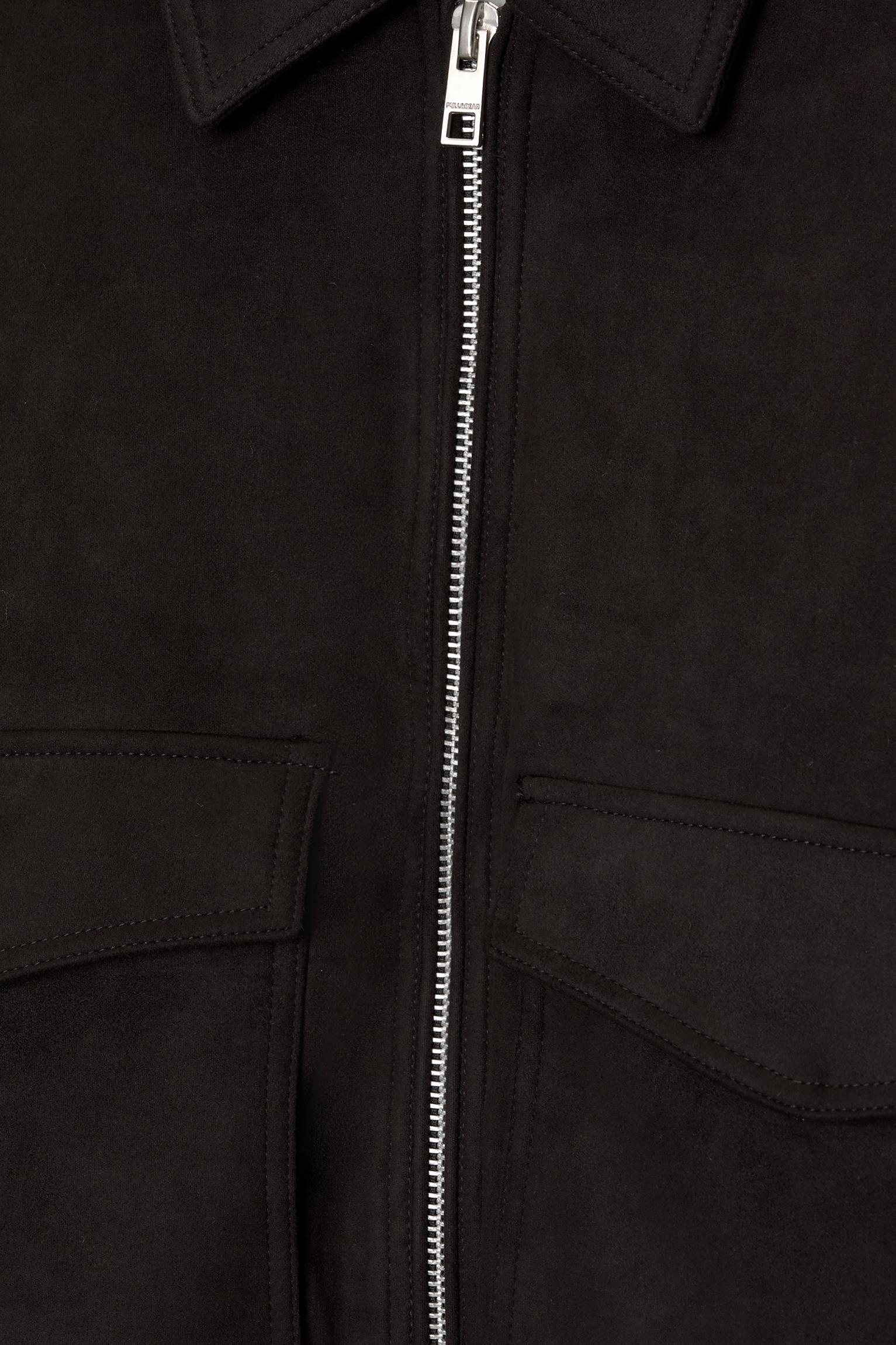 Cropped faux suede jacket Product Image