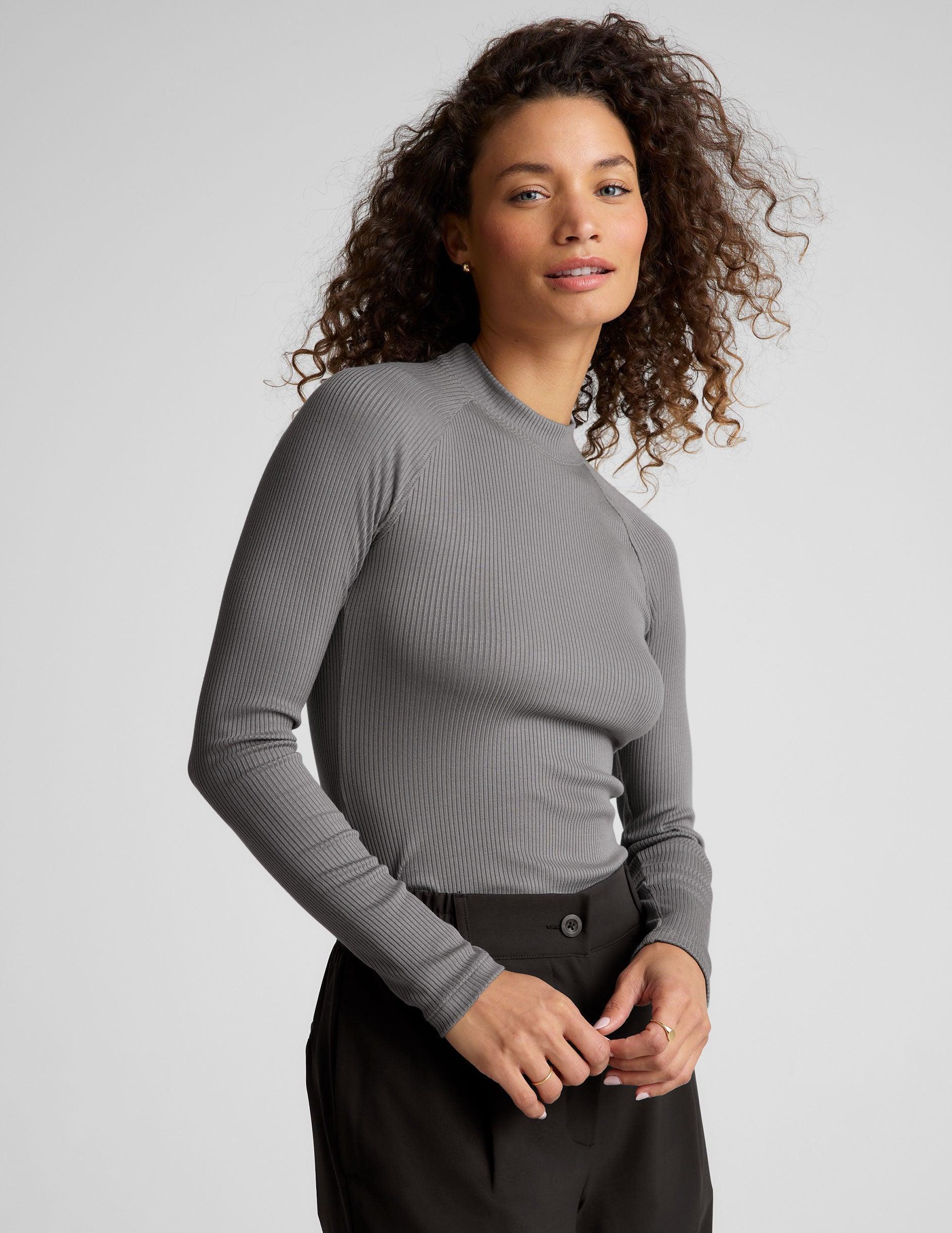 Contours Mock Neck Long Length Top Product Image