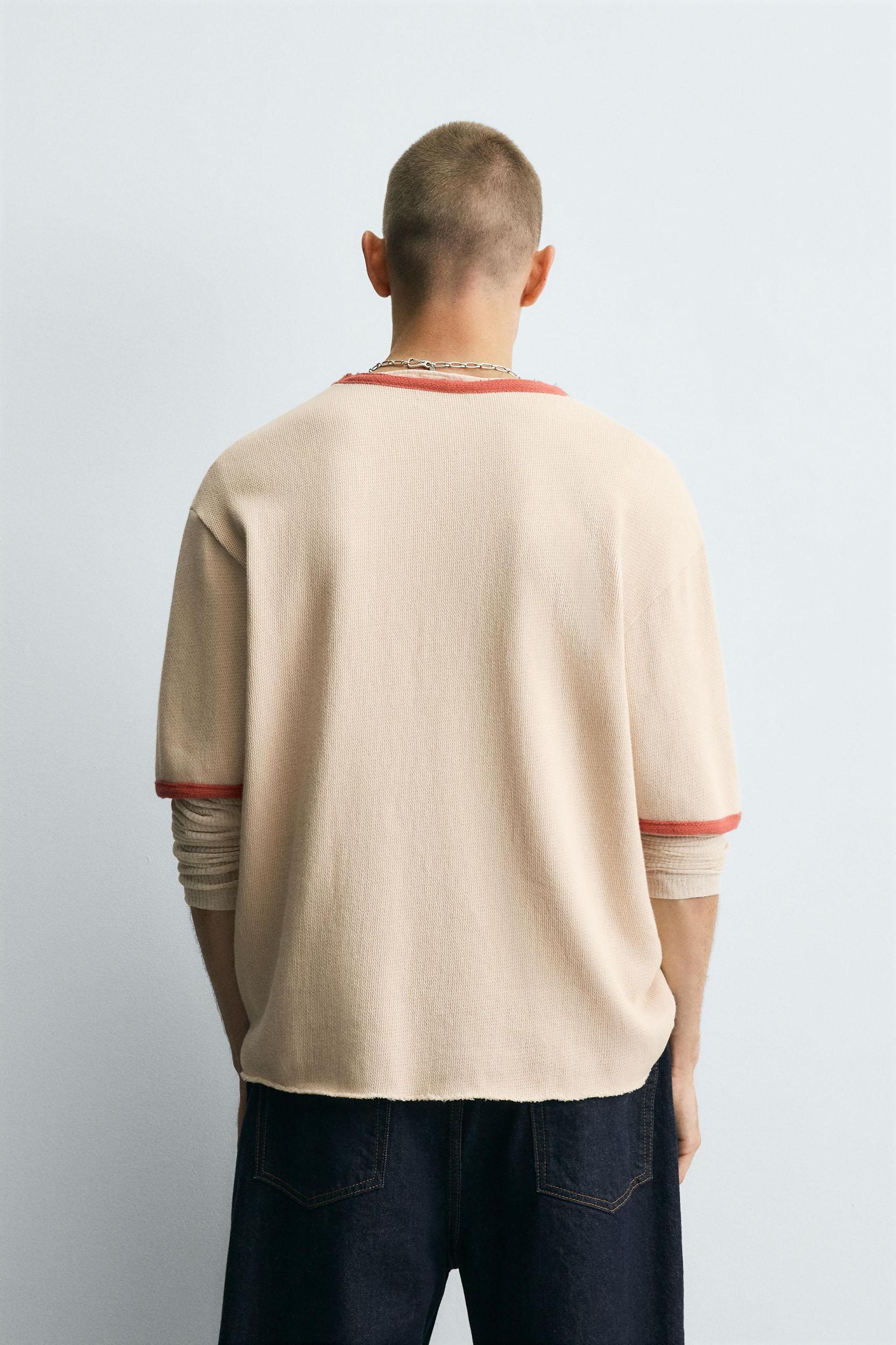 WASHED PRINT KNIT T-SHIRT Product Image