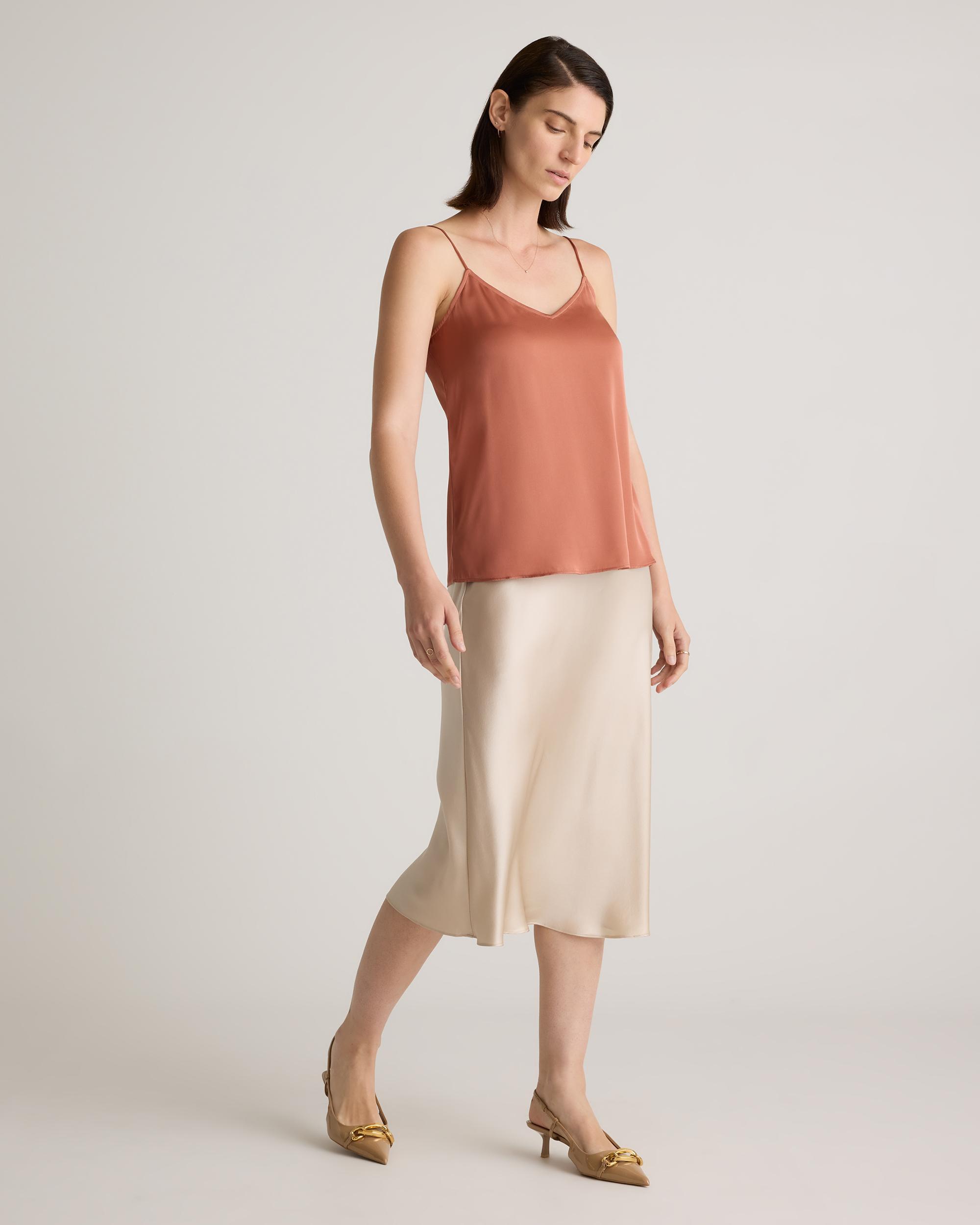 Quince | Women's Washable Stretch Silk V-Neck Cami Product Image