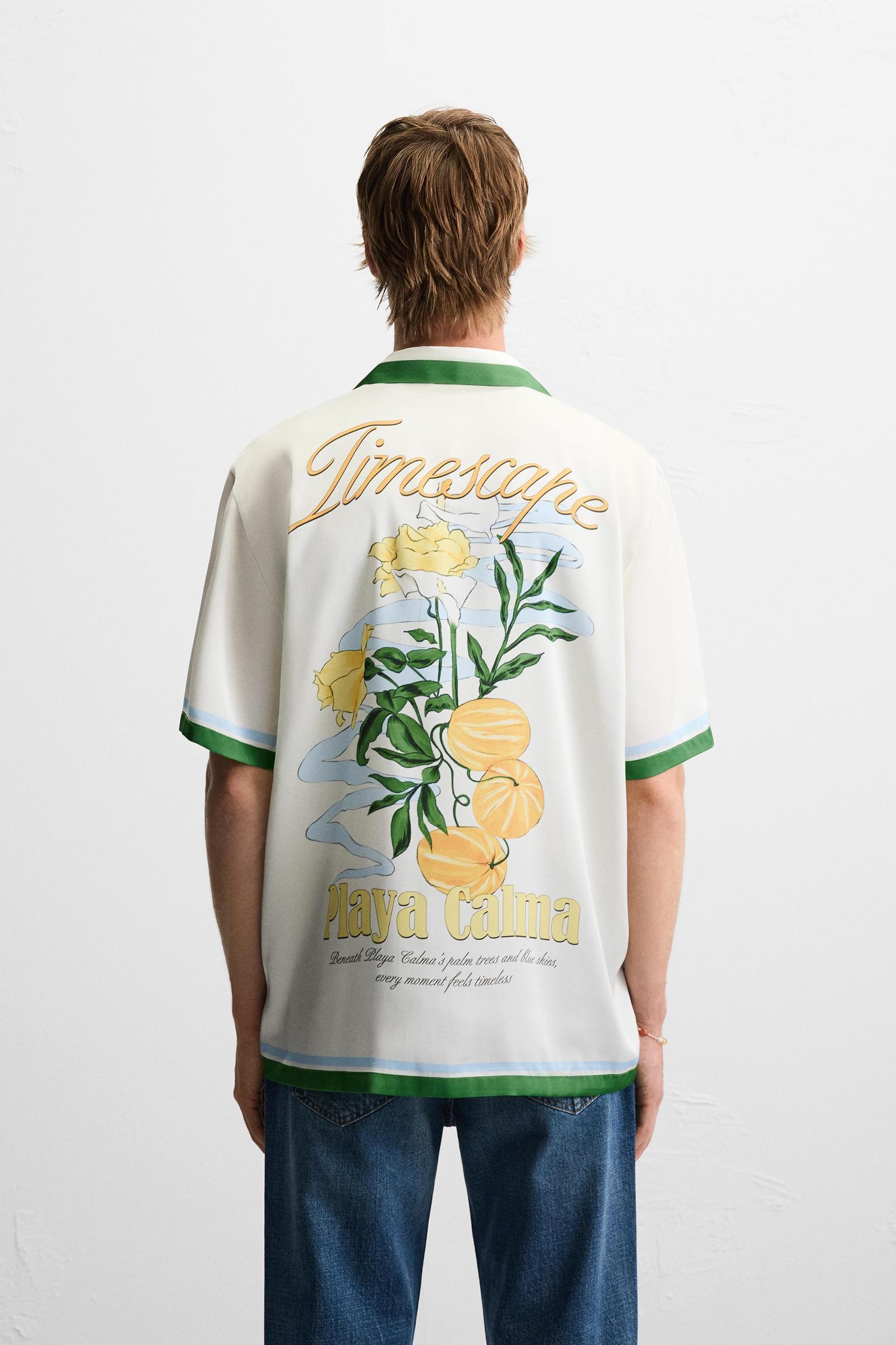 PRINTED SATIN SHIRT Product Image