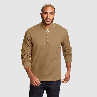 Men's Faux Shearling-Lined Thermal Henley Product Image