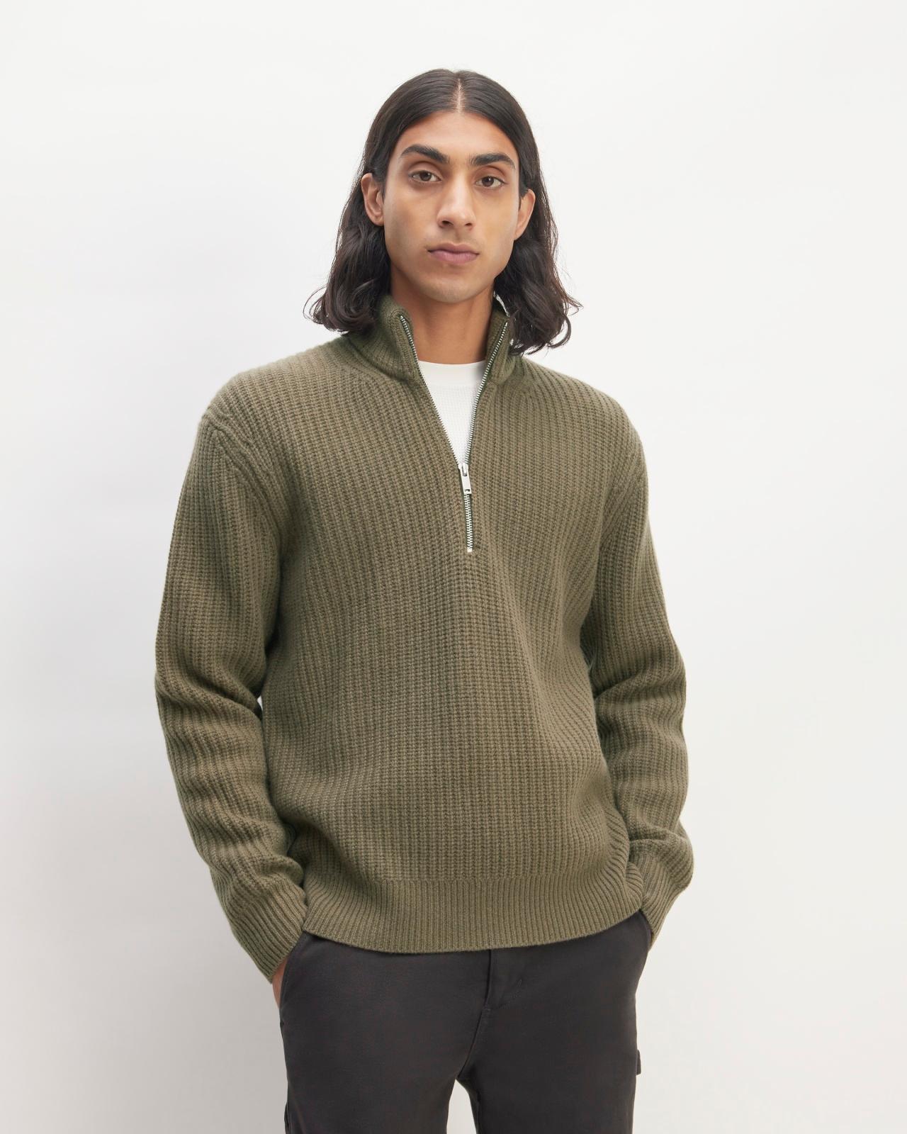 The Felted Merino Half-Zip Sweater Product Image
