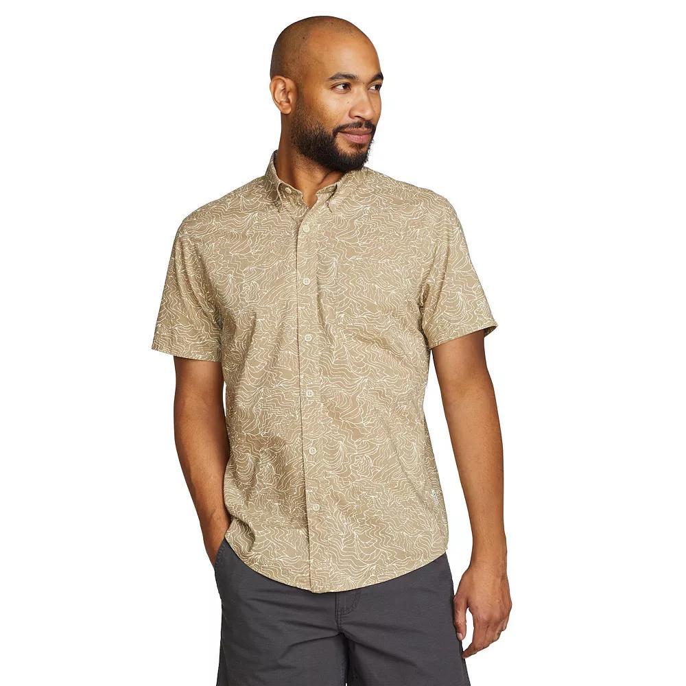 Men's Eddie Bauer Baja Print Short Sleeve Button-Down Shirt,  Product Image