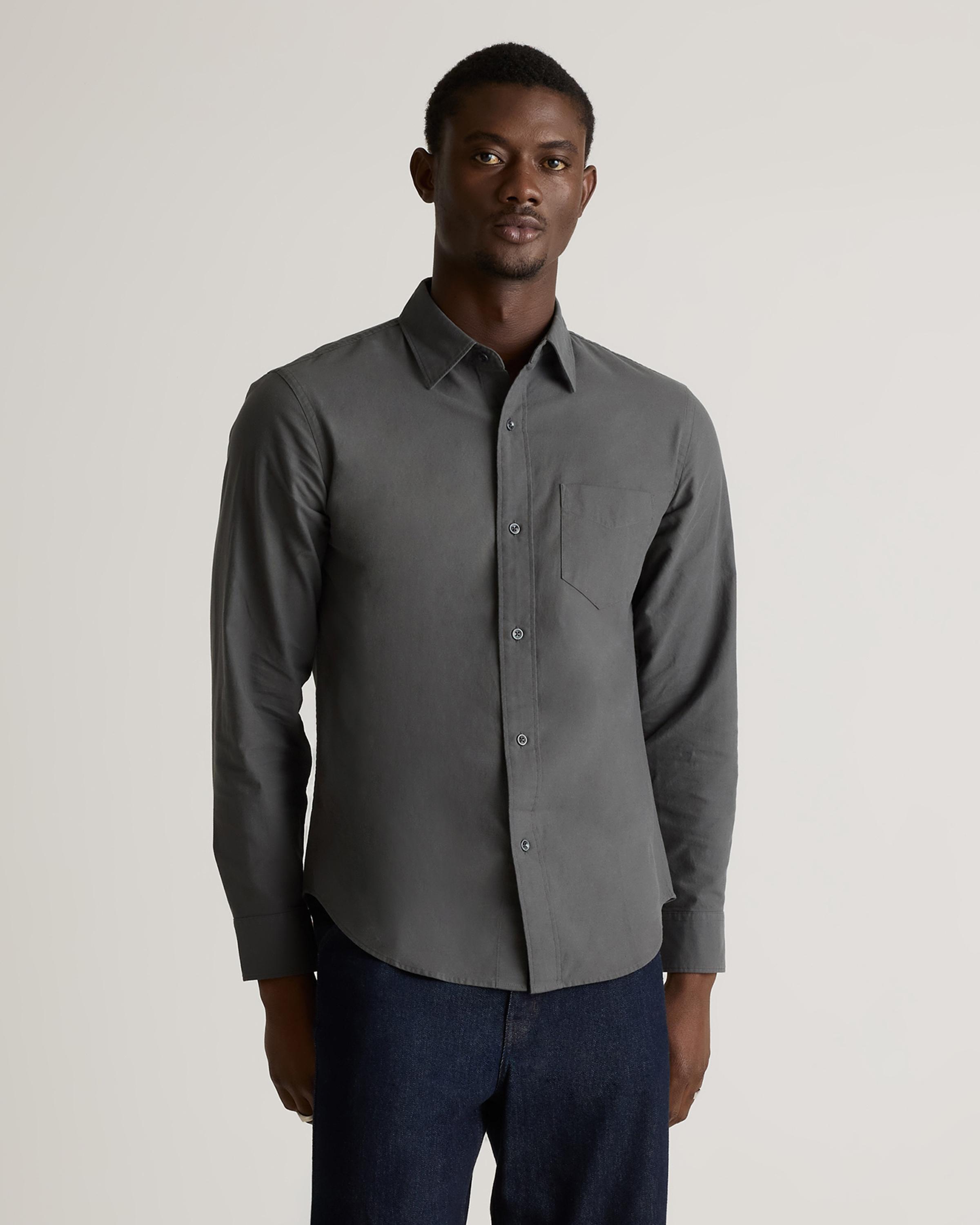 Organic Cotton Stretch Textured Twill Shirt Product Image