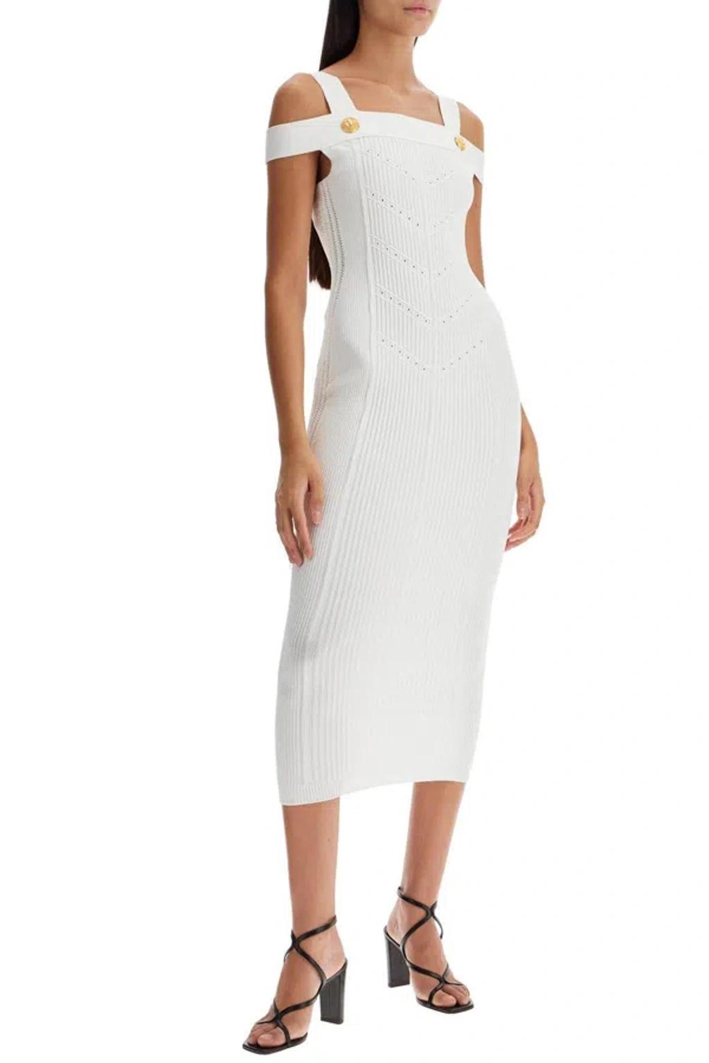 BALMAIN Knit Midi Dress In Seven Product Image