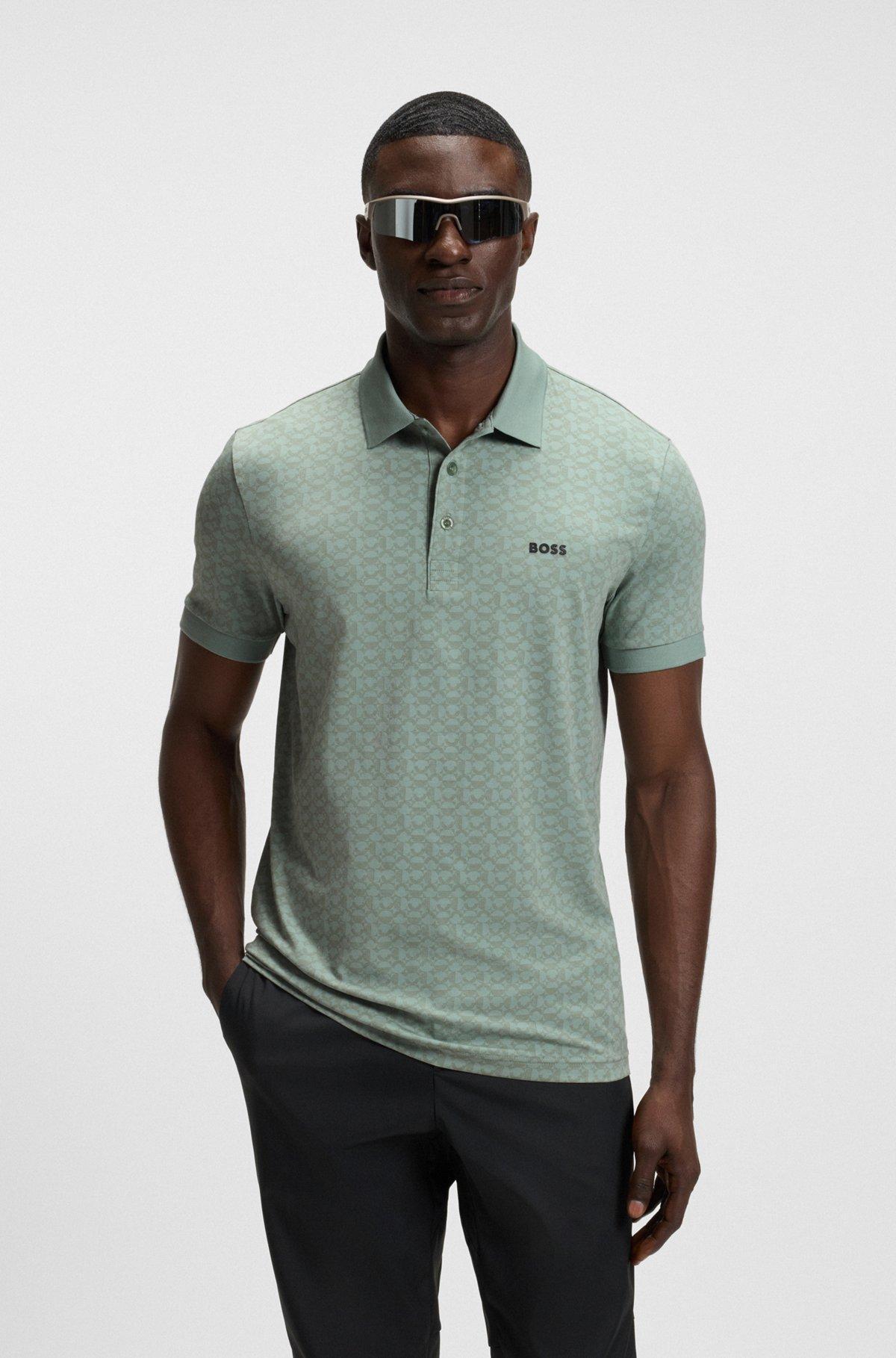 Paddy polo shirt in stretch cotton with printed pattern Product Image