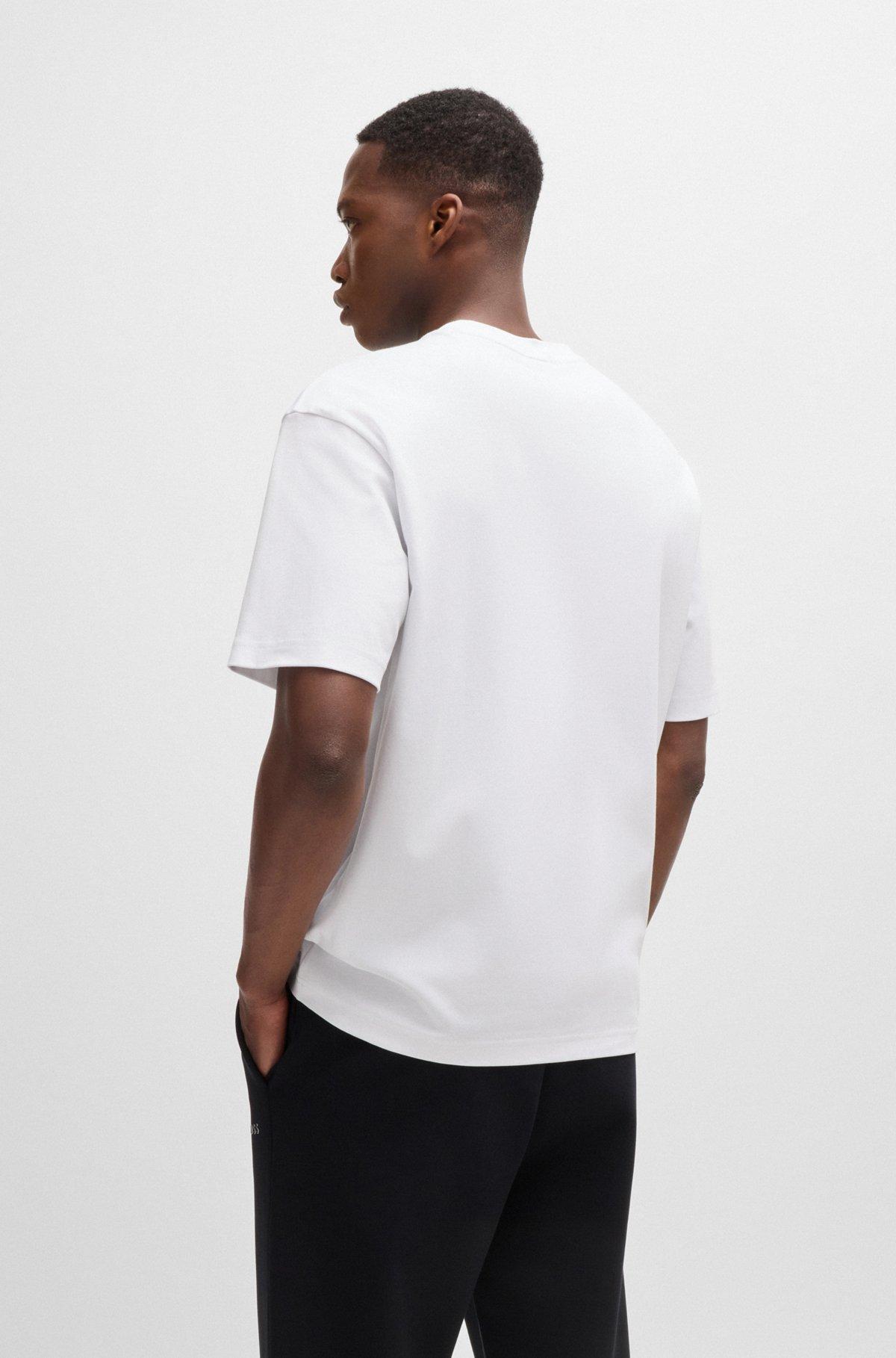 Relaxed-fit T-shirt in interlock cotton with gloss artwork Product Image