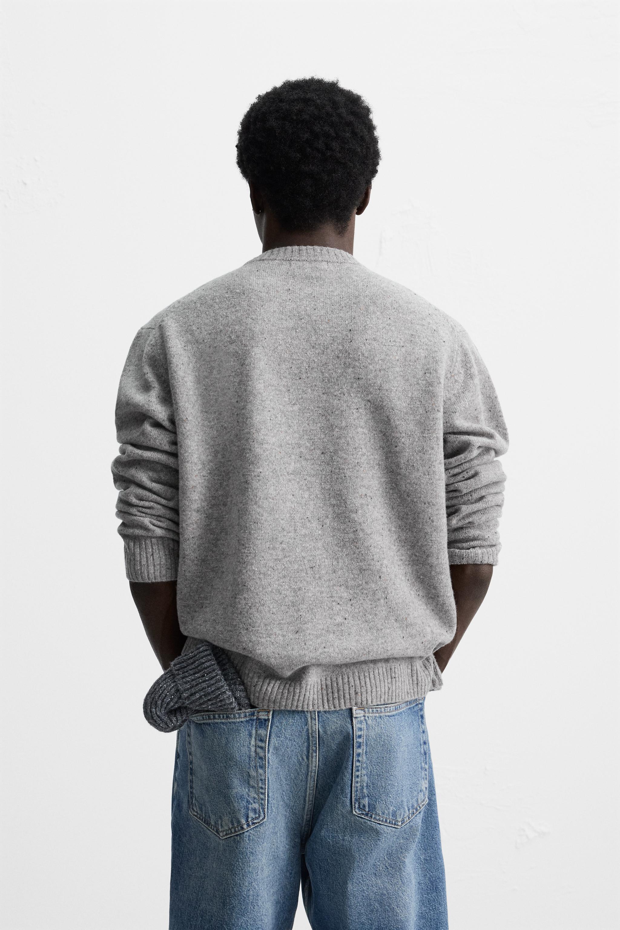 100% WOOL BUTTON-UP SWEATER Product Image