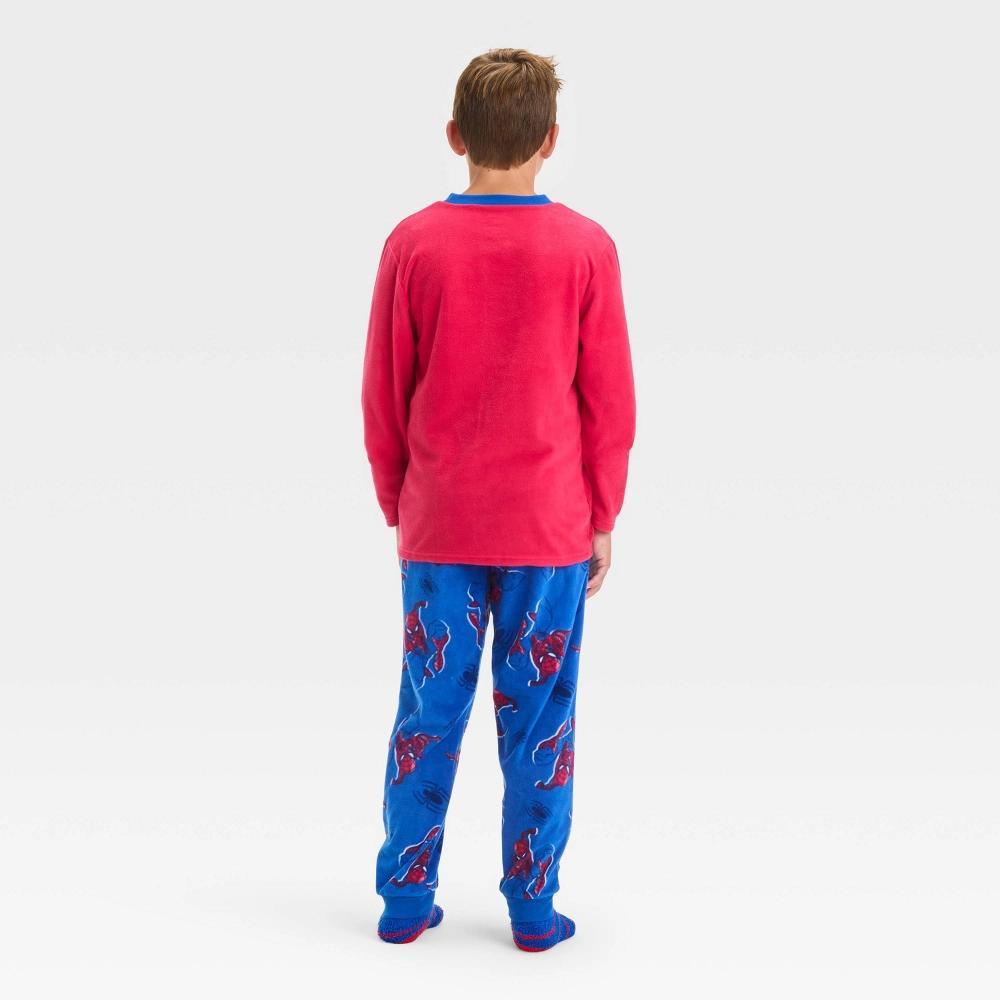 Boys Spider-Man 2pc Cozy Pajama Set and Socks - Red Product Image