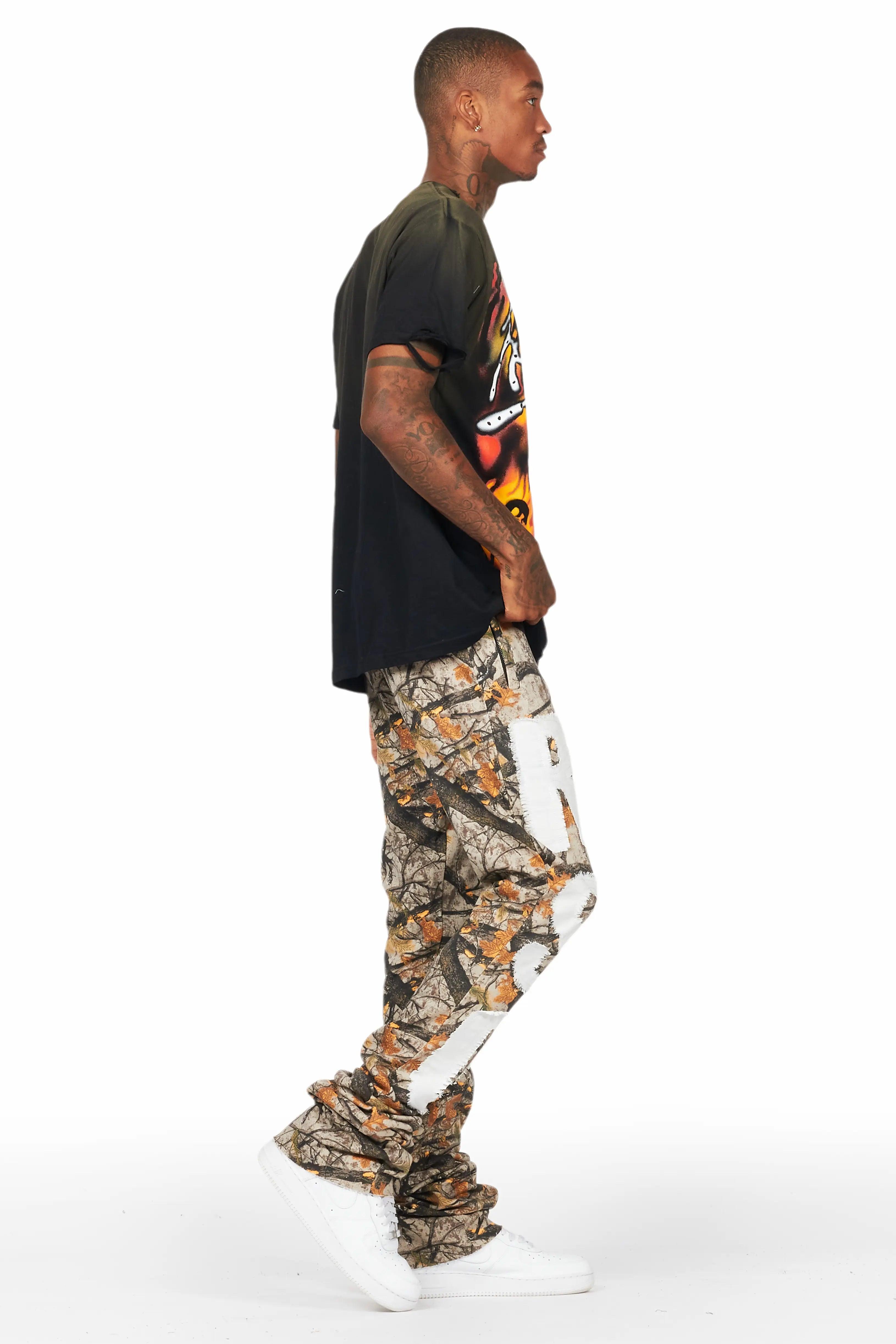 Bansi Tree Camo Super Stacked Trackpant Male Product Image