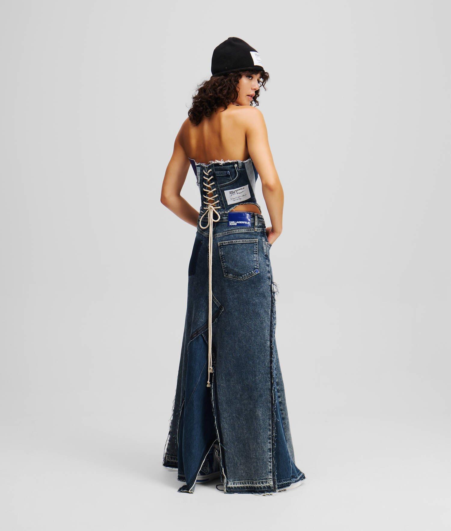 KLJ X ATELIER RESERVÉ DENIM MAXI SKIRT Product Image