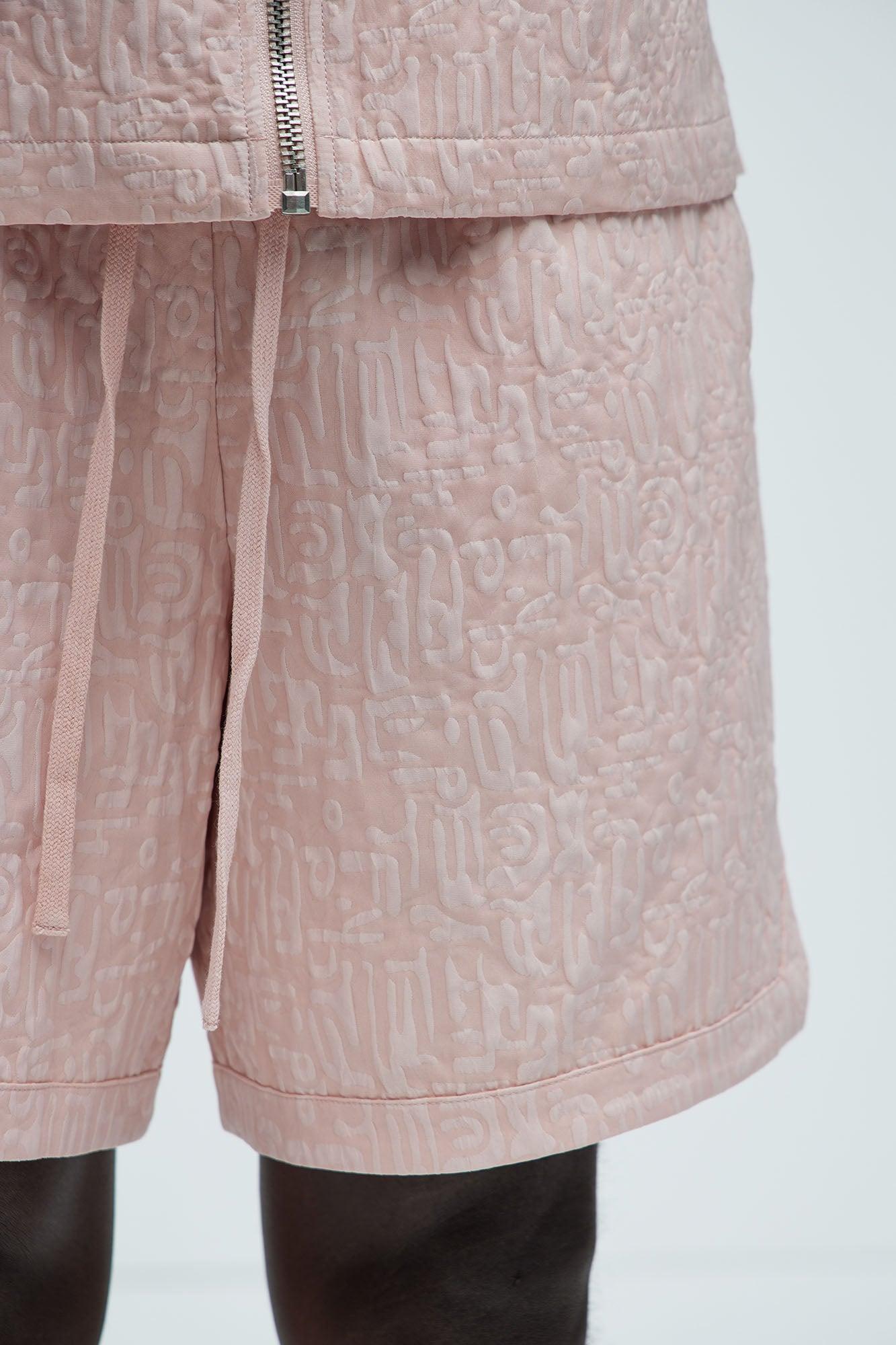 Via Margutta Textured Shorts - Mauve Product Image