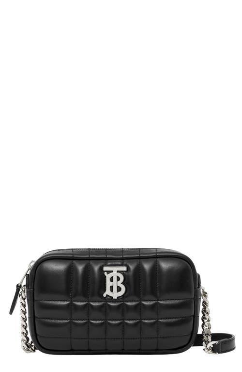 BURBERRY Mini Lola Quilted Leather Camera Bag In Black Product Image