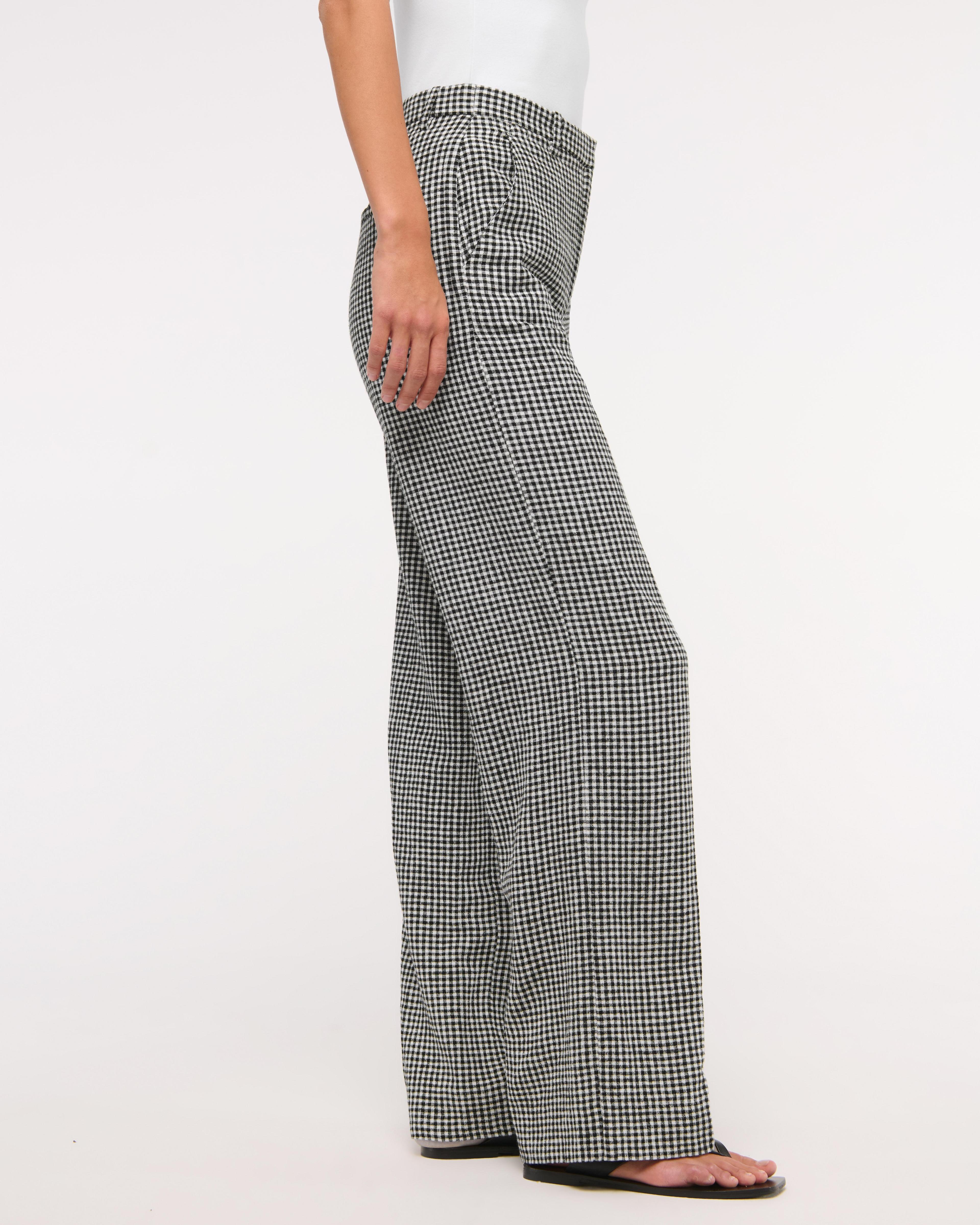 Tailored Linen-Blend Wide Leg Pant Product Image