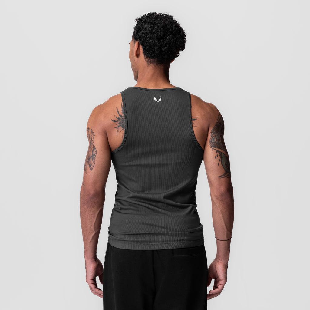 0986. Creora® Tech Ribbed Tank - Space Grey Product Image