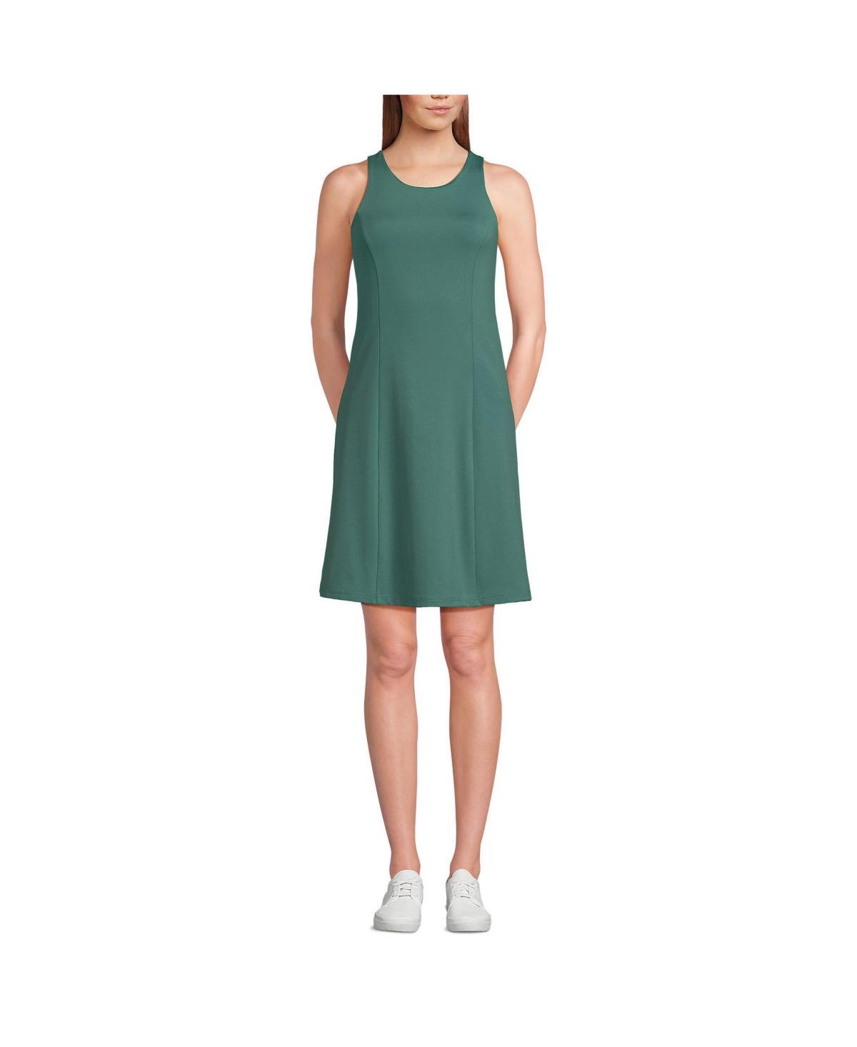 Womens Lands End Social Active Mini Dress w/Undershorts Washed Green Product Image