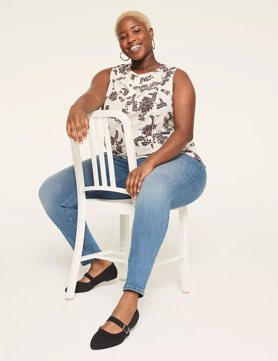 Sleeveless Pintuck Popover Blouse Product Image