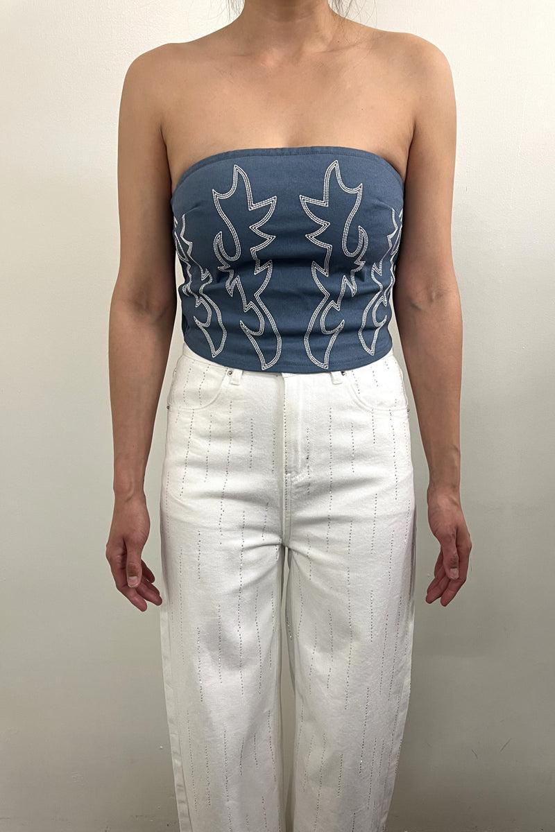 Embroidery Crop Top Product Image