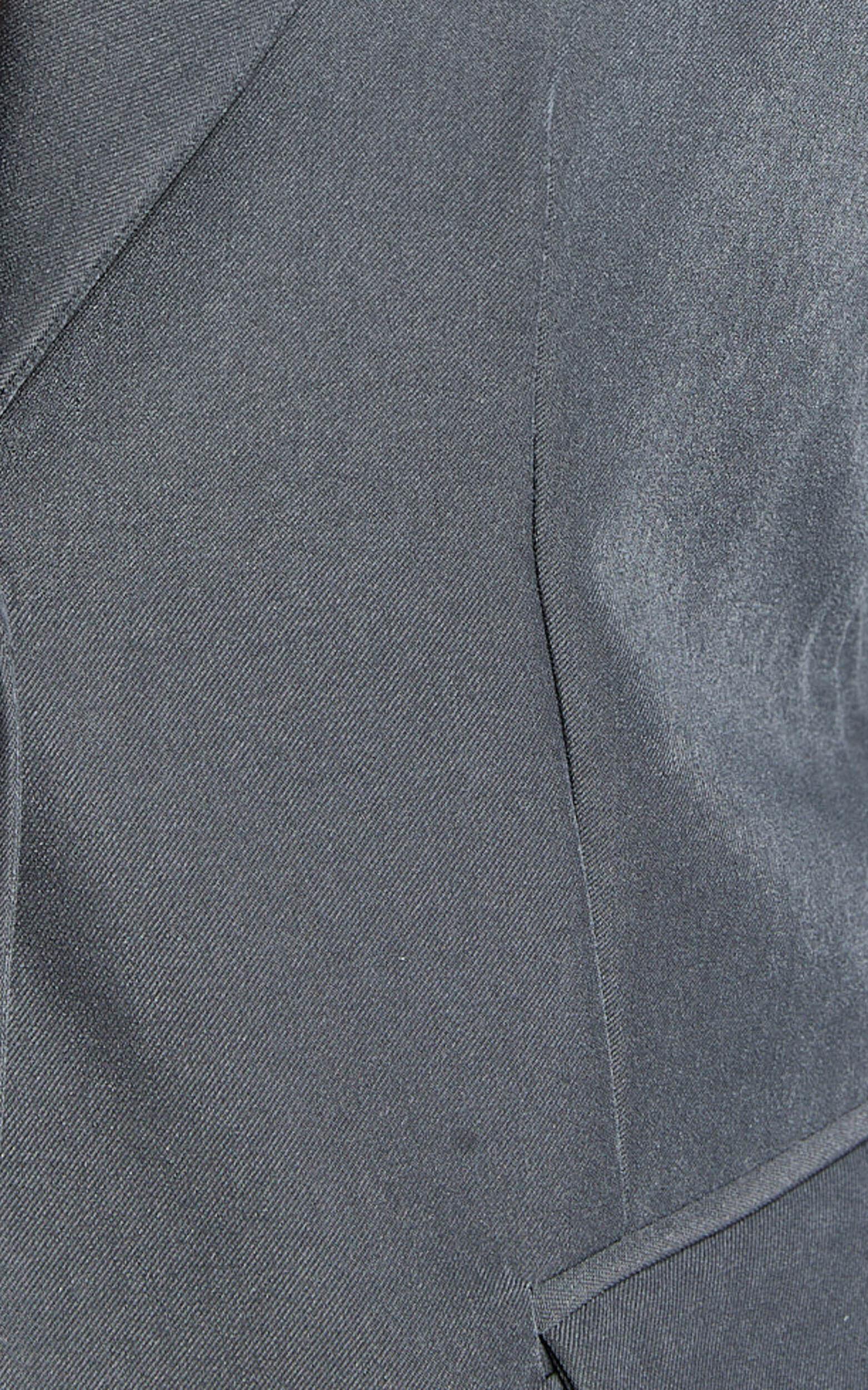 Daffy Blazer - Cinched Waist Blazer in Grey Product Image