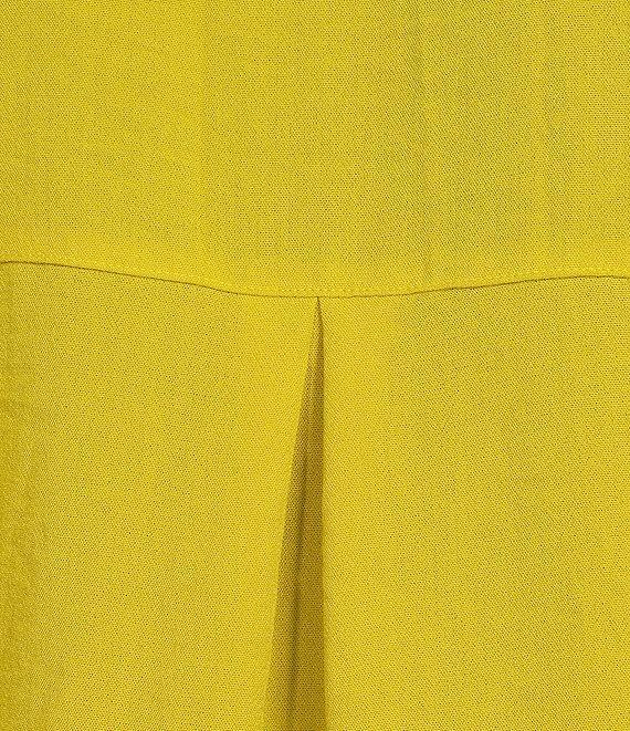 John Mark Solid Woven 3/4 Sleeve Wire Collared Button Front Patch Pocket Camp Shirt Product Image