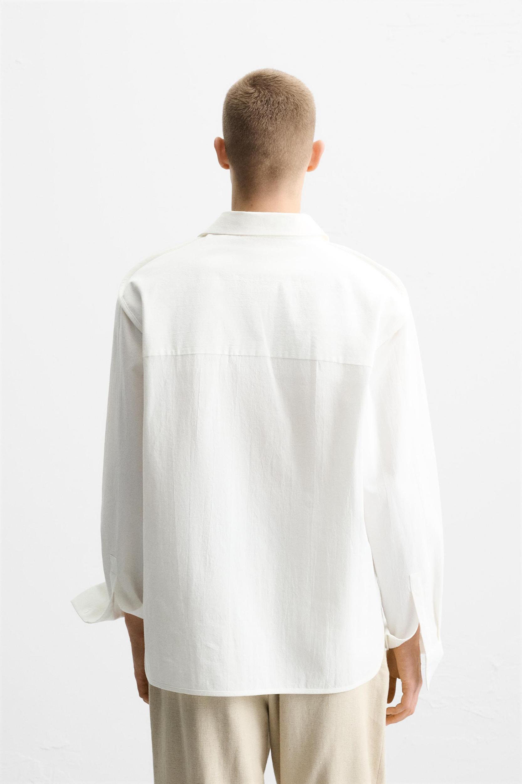 TEXTURED WEAVE SHIRT WITH PIPING Product Image