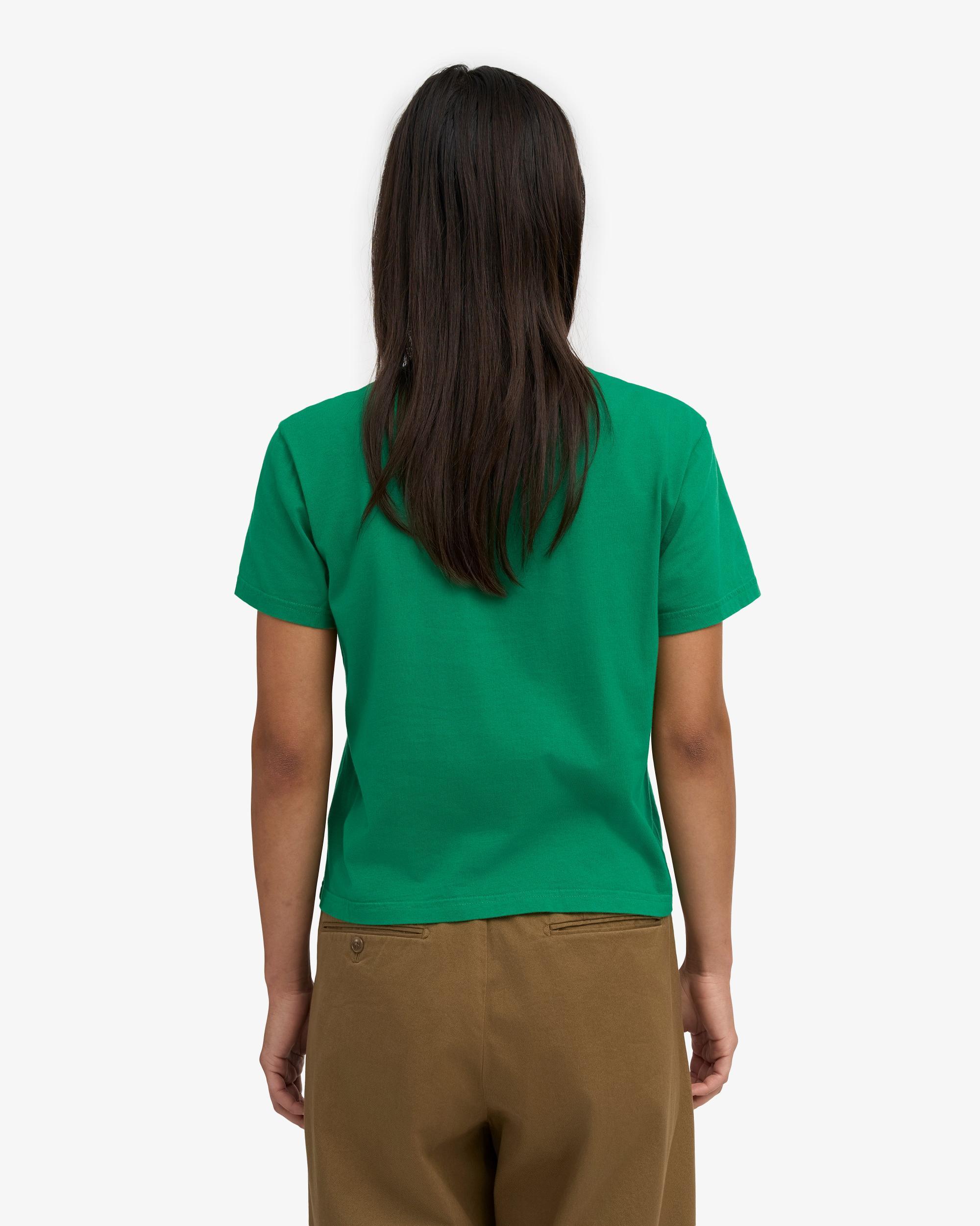 Organic Boxy Crop Tee - Red Tangerine Product Image